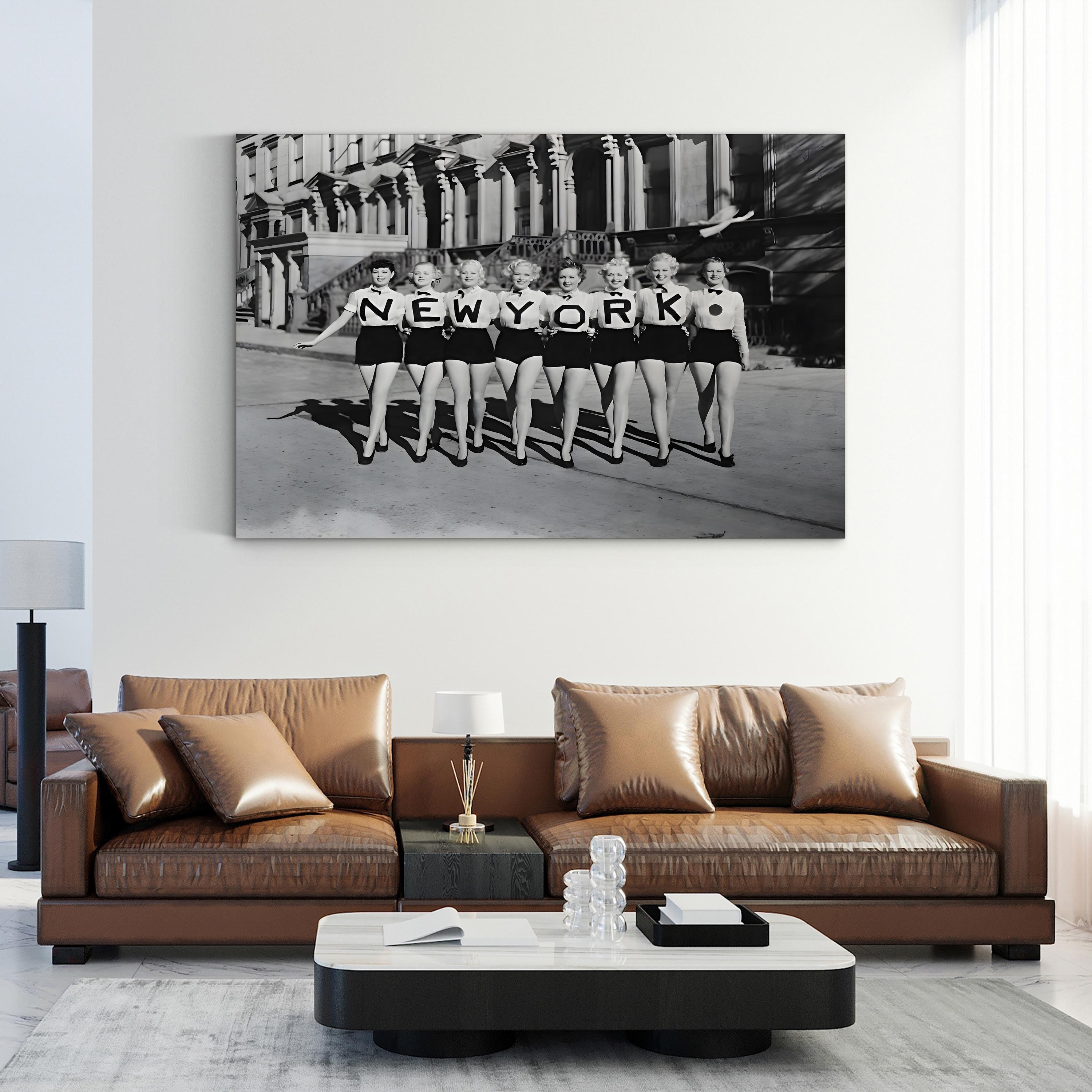 Broadway Chorus Line 'NEW YORK', 1940s – Vintage Photography Wall Art | NYC Theatre Canvas Print
