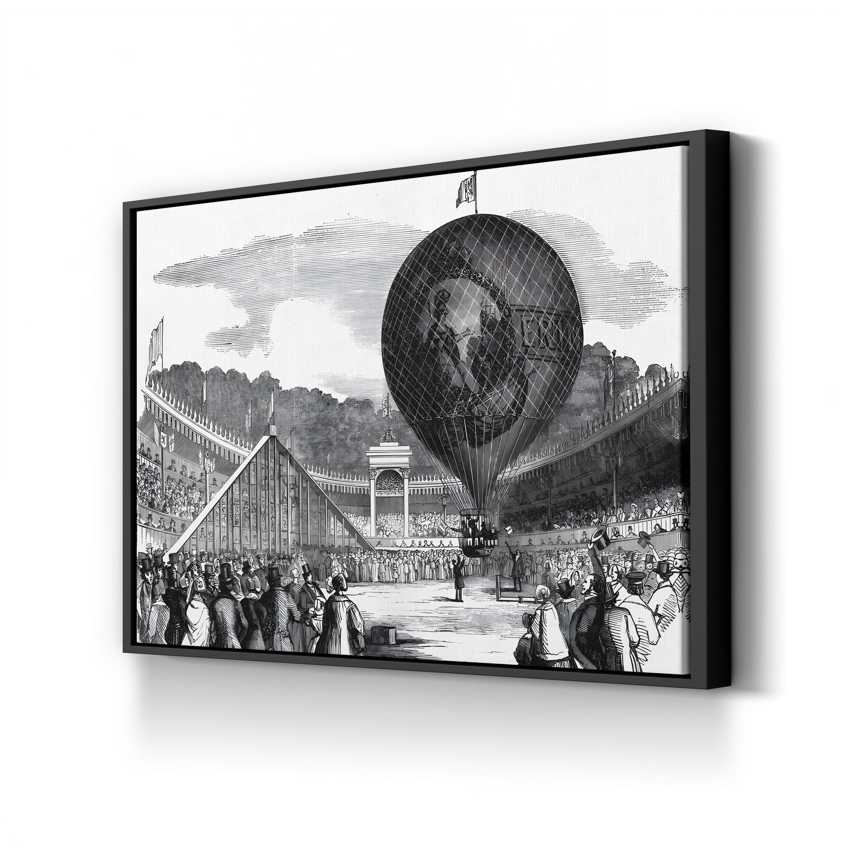 Charles Green’s Balloon Flight, 19th Century Wall Art
