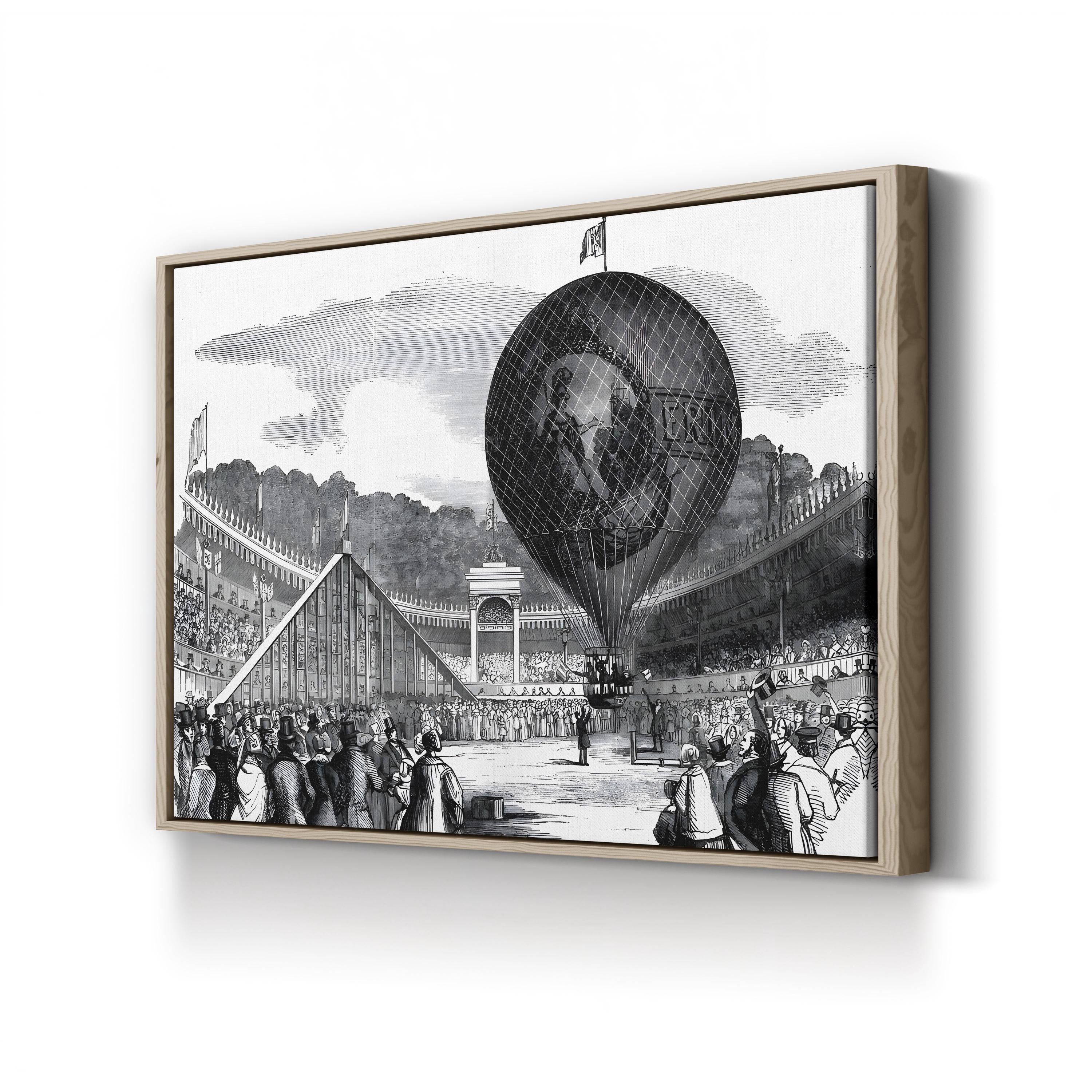 Charles Green’s Balloon Flight, 19th Century Wall Art