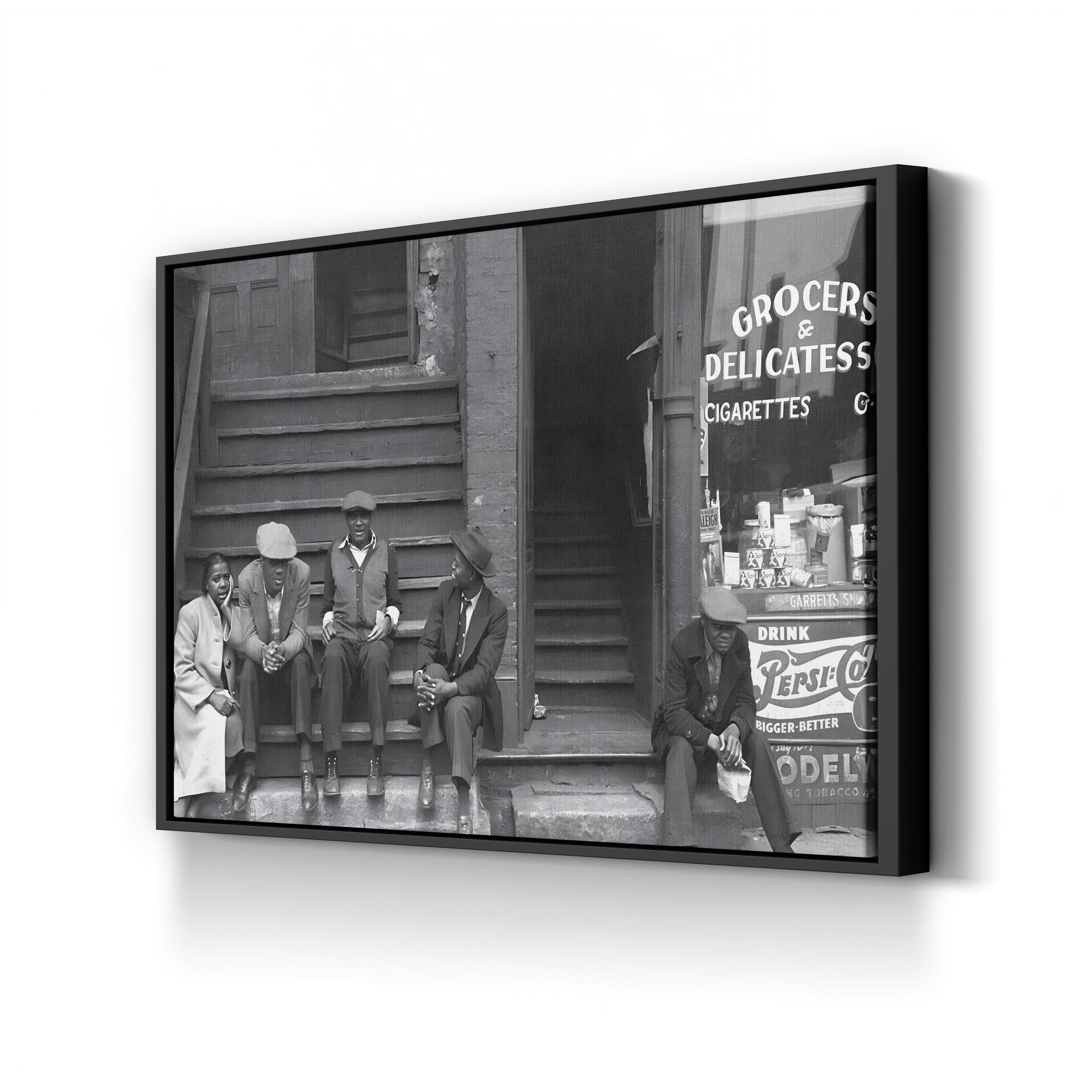 Chicago Downtown Street, 1941 – Vintage Photography Wall Art | Urban Life Canvas Print