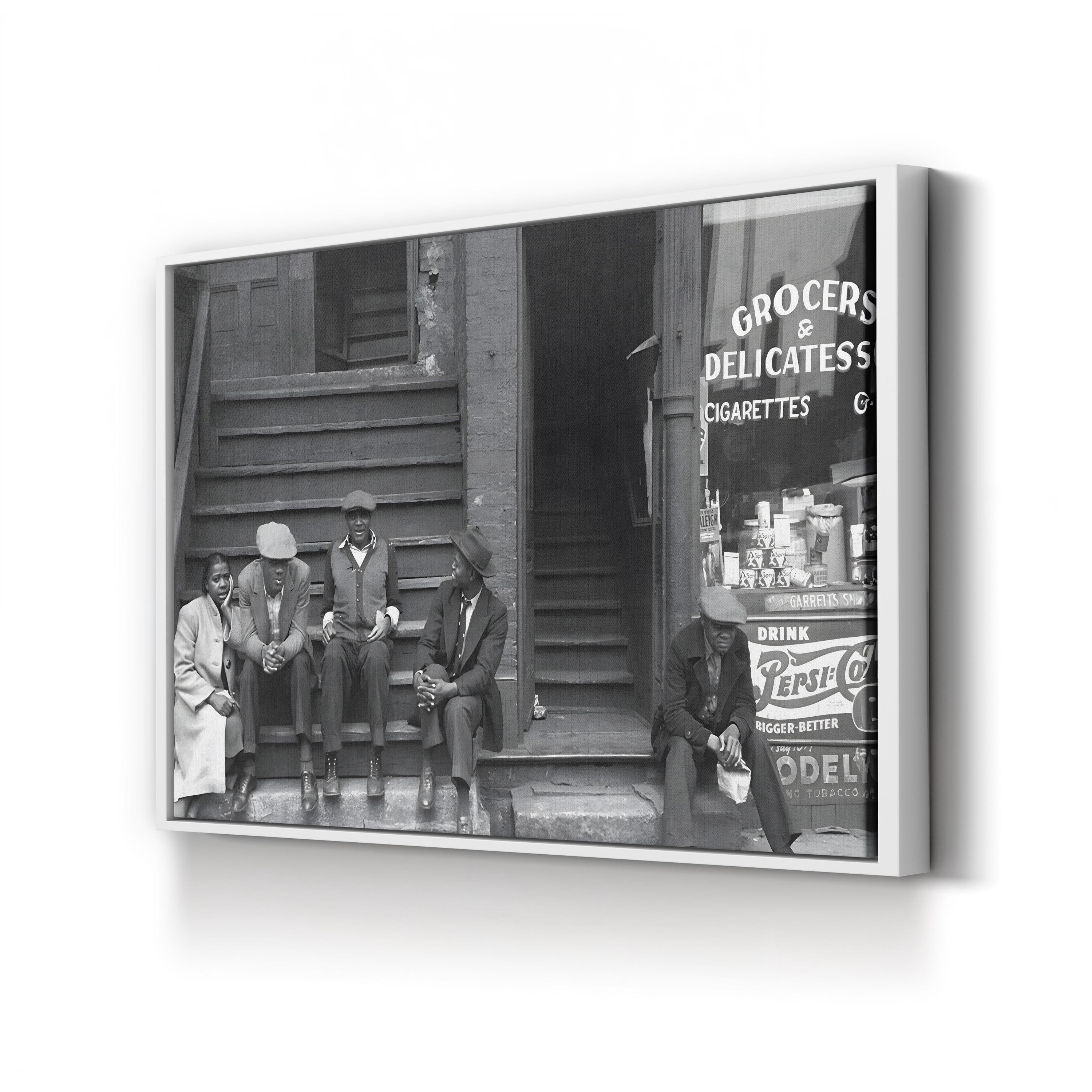 Chicago Downtown Street, 1941 – Vintage Photography Wall Art | Urban Life Canvas Print