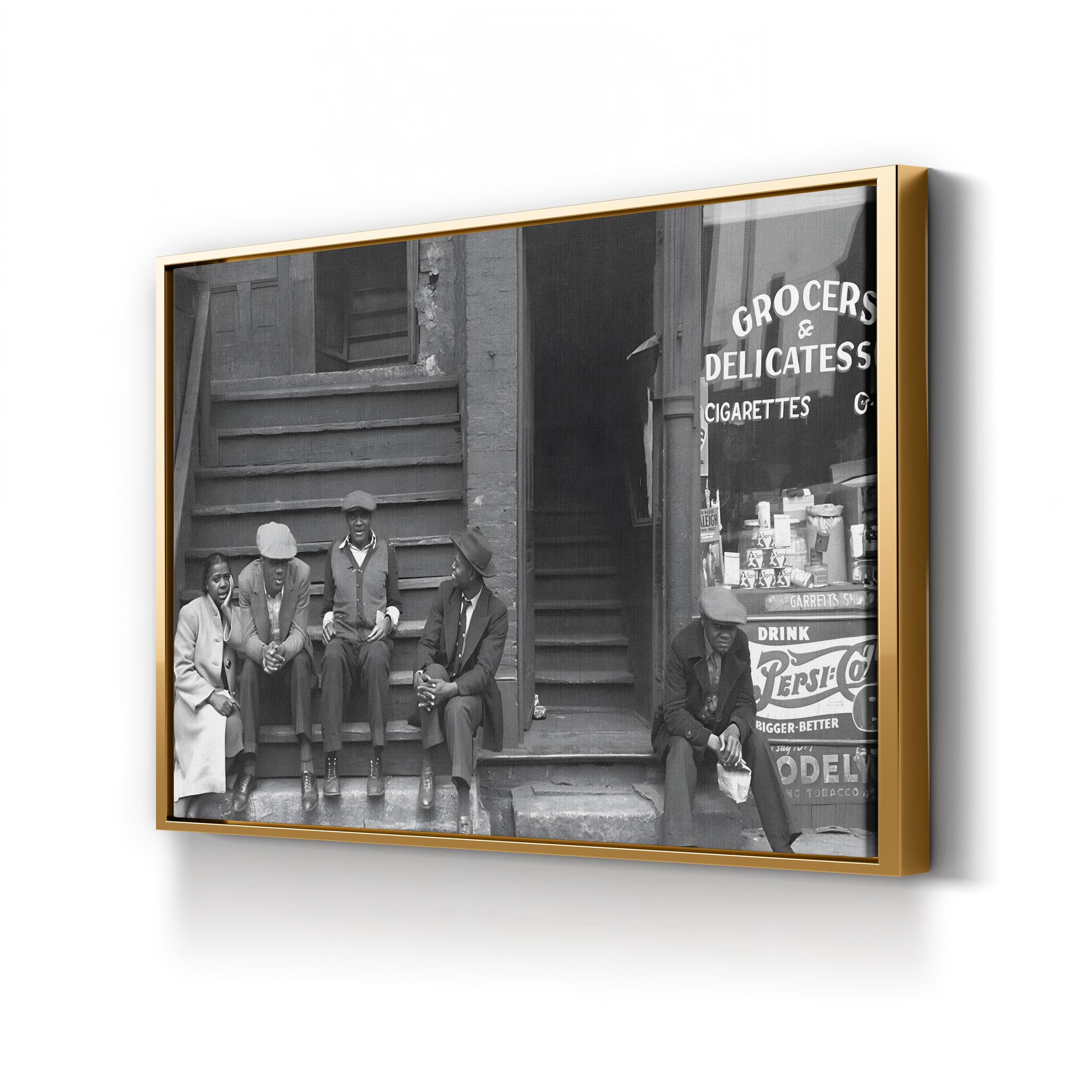 Chicago Downtown Street, 1941 – Vintage Photography Wall Art | Urban Life Canvas Print