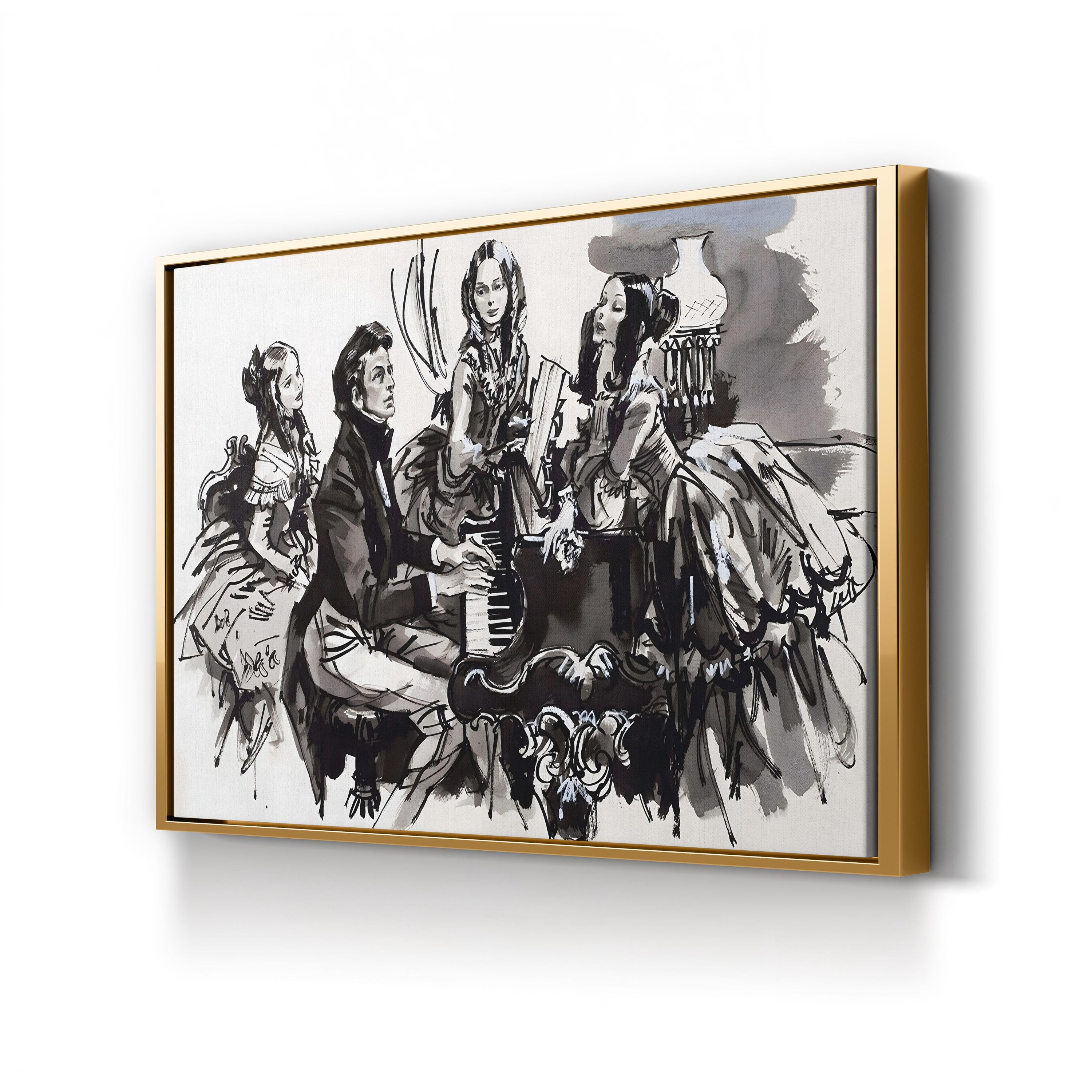 Frédéric Chopin with Female Admirers – 19th Century Piano by English School