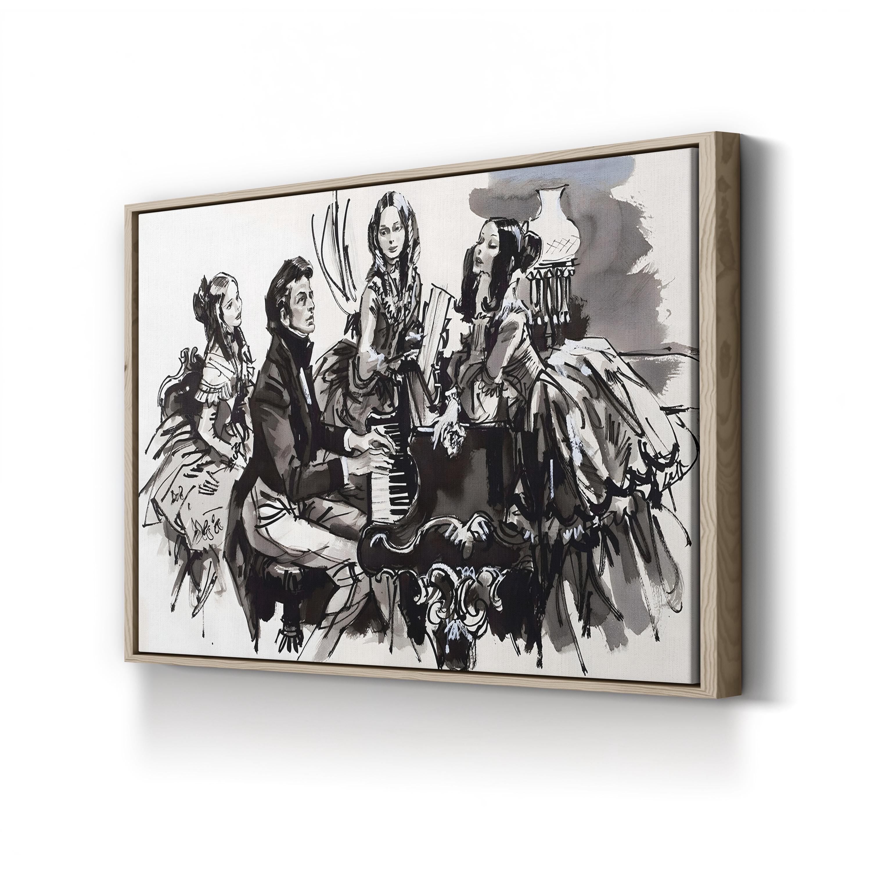 Frédéric Chopin with Female Admirers – 19th Century Piano by English School