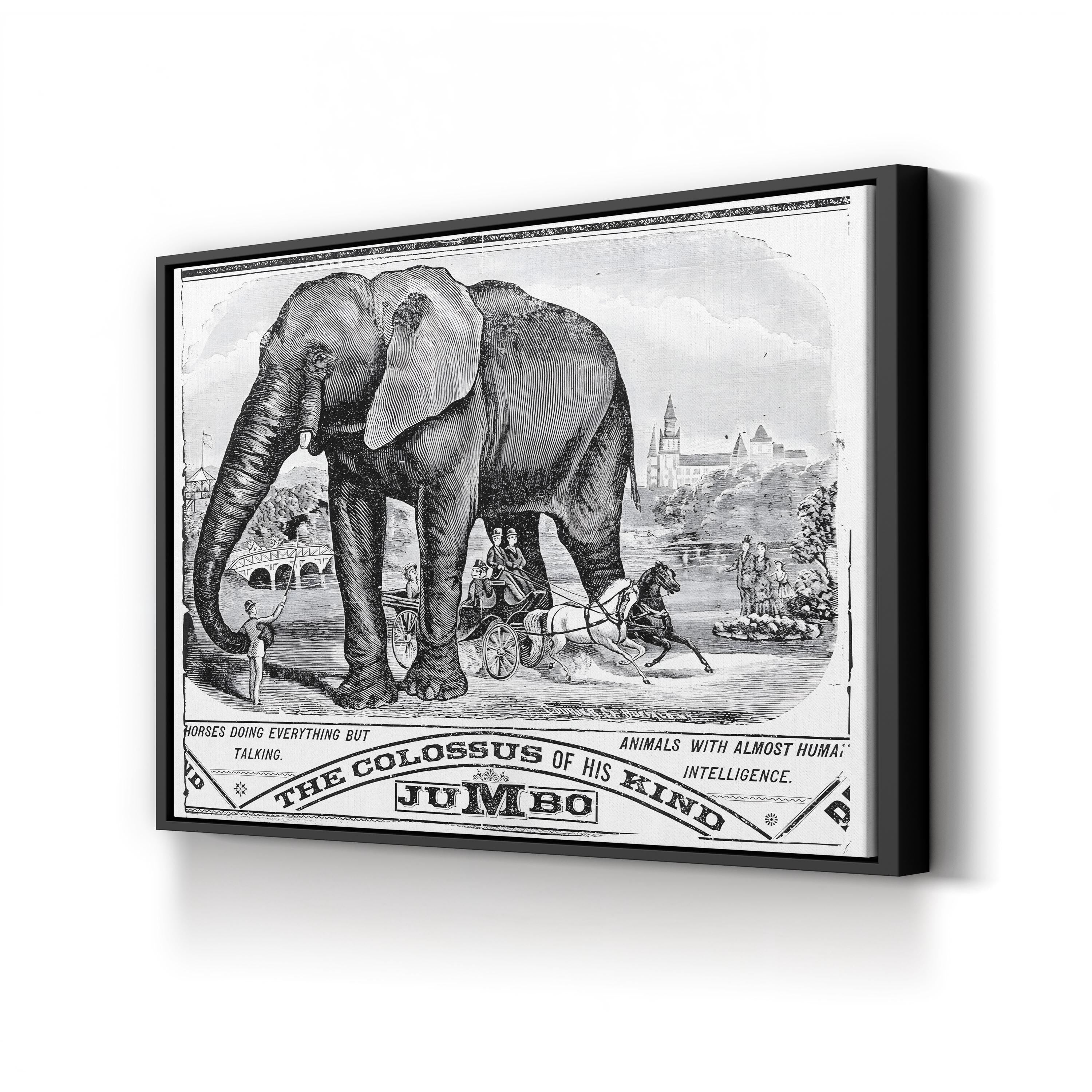 Jumbo the Elephant Handbill 1884 – Period Illustration Wall Art | Vintage Circus Canvas Print