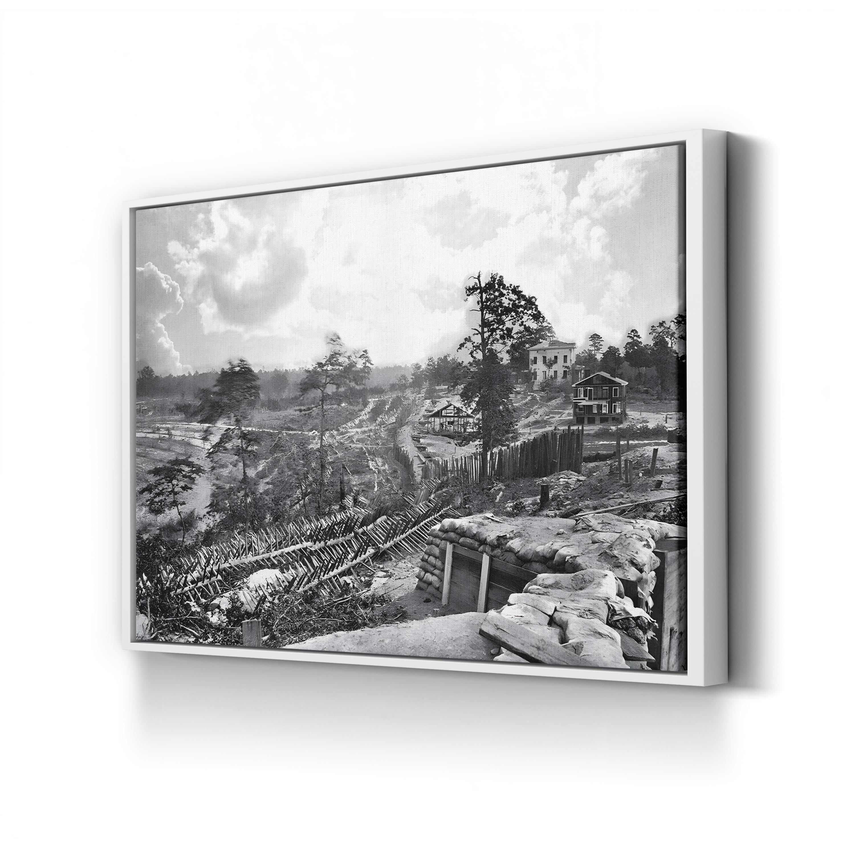 Civil War, Atlanta, c.1863 Wall Art – Historic American Military Landscape Canvas