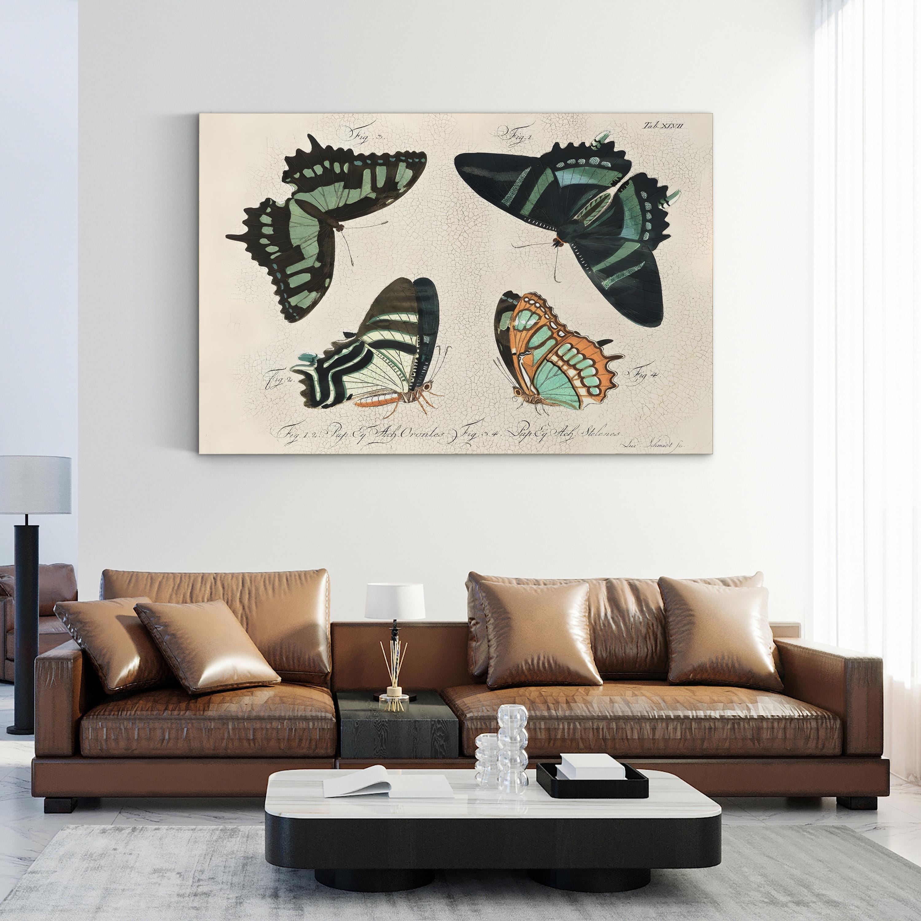 Crackled Butterflies III Wall Art
