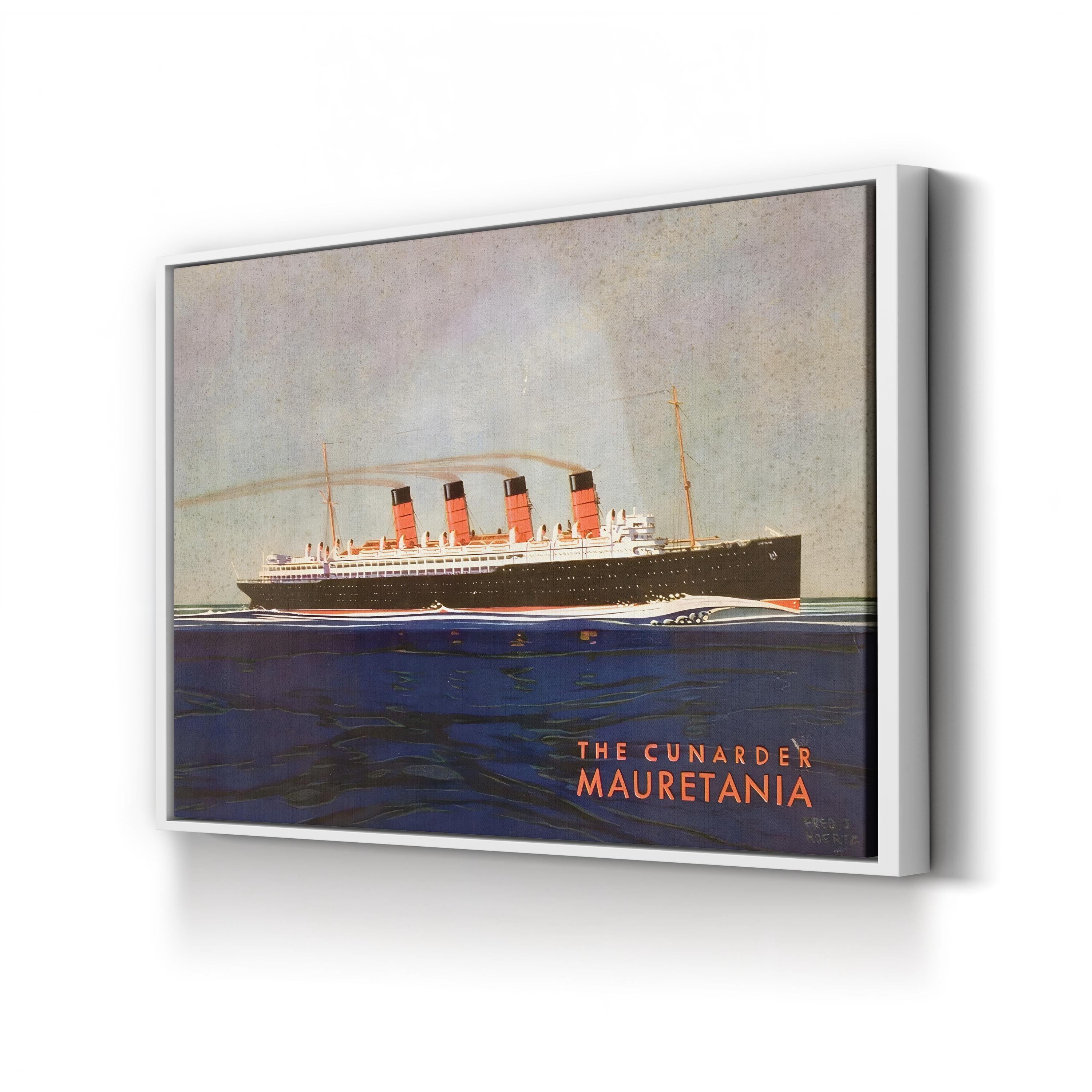 Cunard Line Promotional Brochure for Mauretania Circa 1930 Wall Art – Vintage Nautical Travel