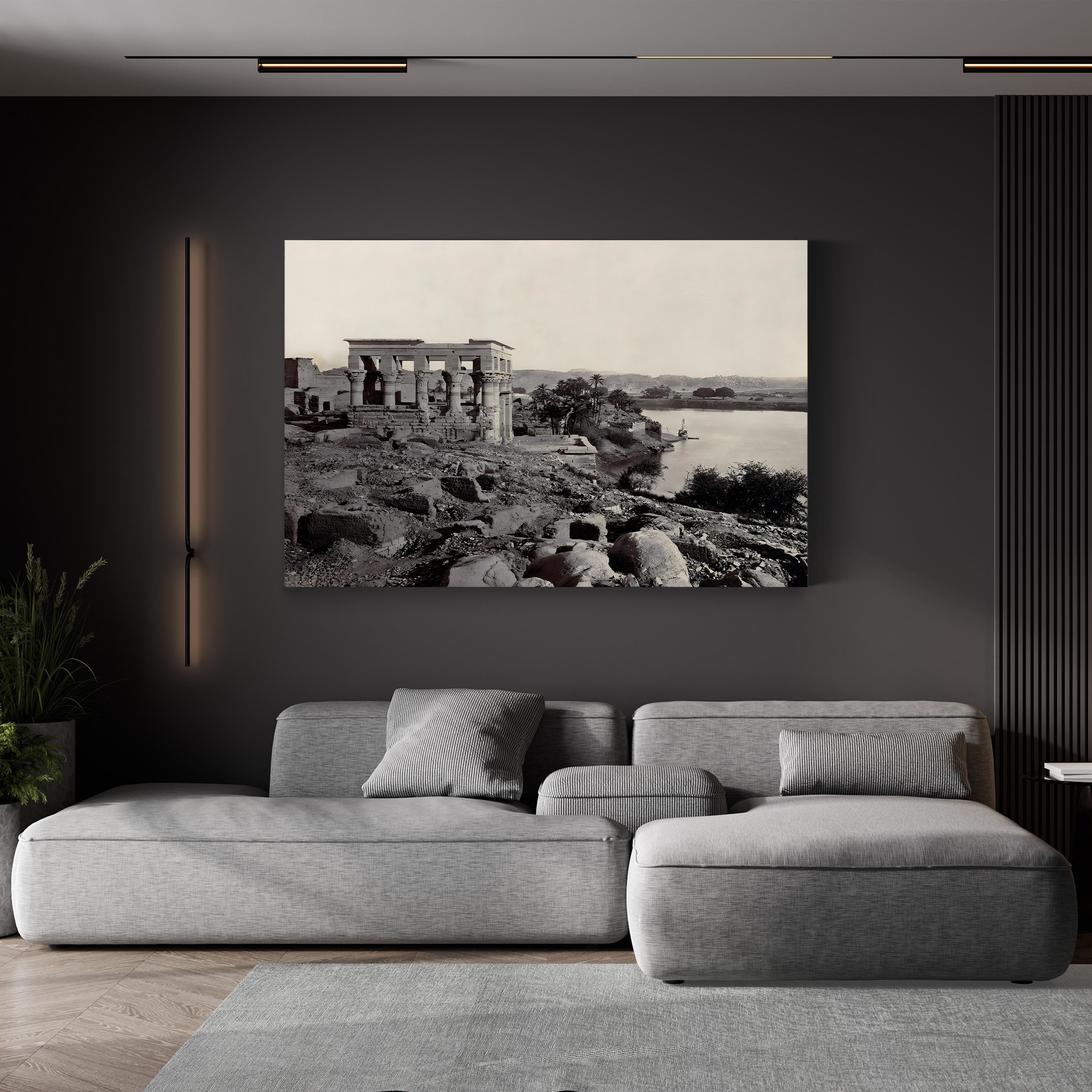 Egypt, Island of Philae – Trajan’s Kiosk Black and White Wall Art by Francis Frith