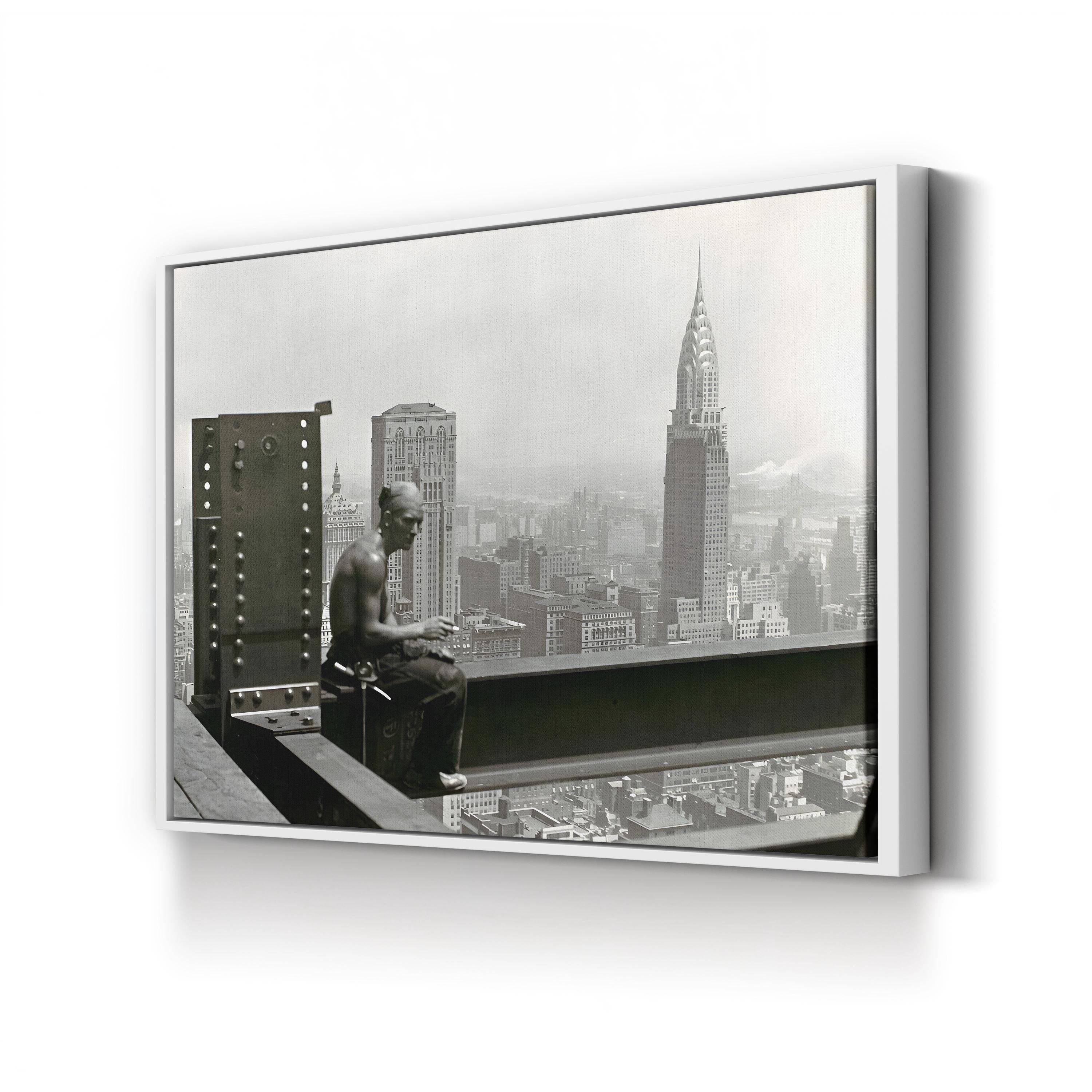 Empire State Building Construction Wall Art | Vintage New York City Skyscraper Photograph
