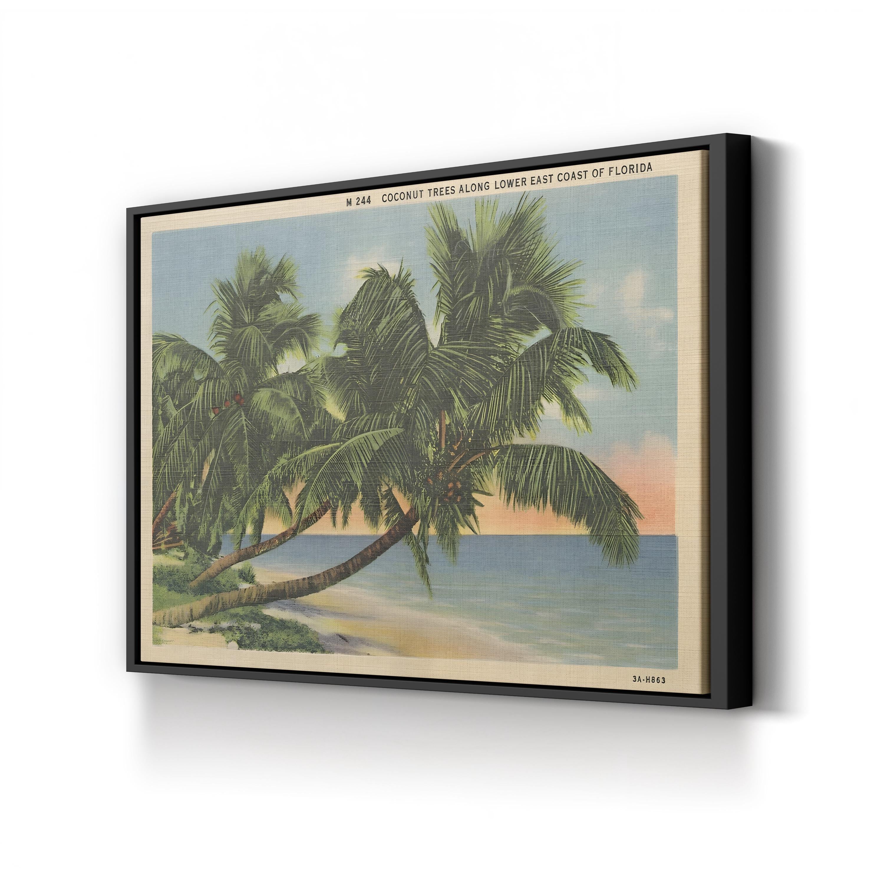 Florida Postcard III Wall Art – 1950s Coastal Beach Travel Print