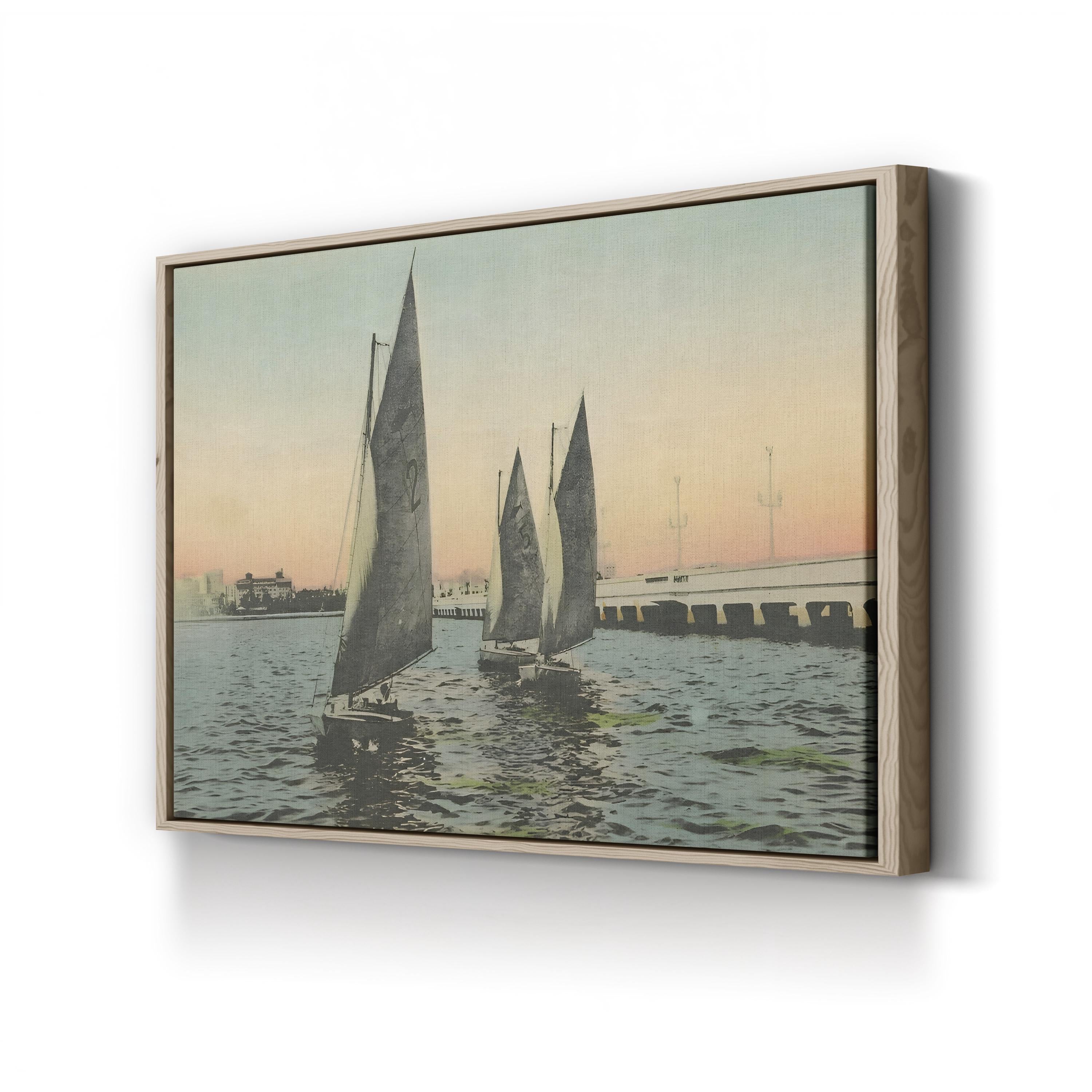 Florida Postcard I Wall Art — Wild Apple Portfolio Vintage Coastal Illustration