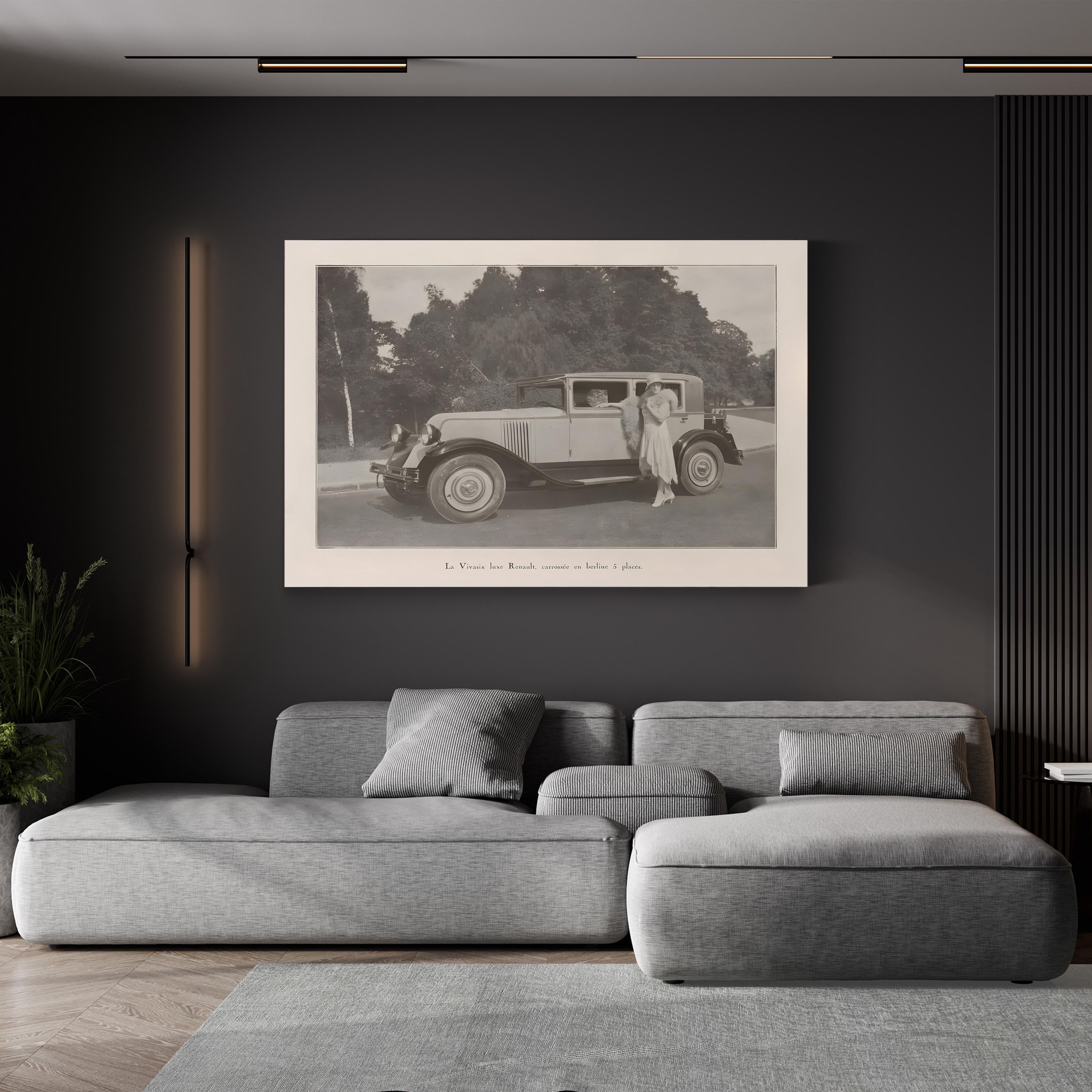 Vintage French Country Drive – Vintage Photography Wall Art | Classic Automobile Canvas Print