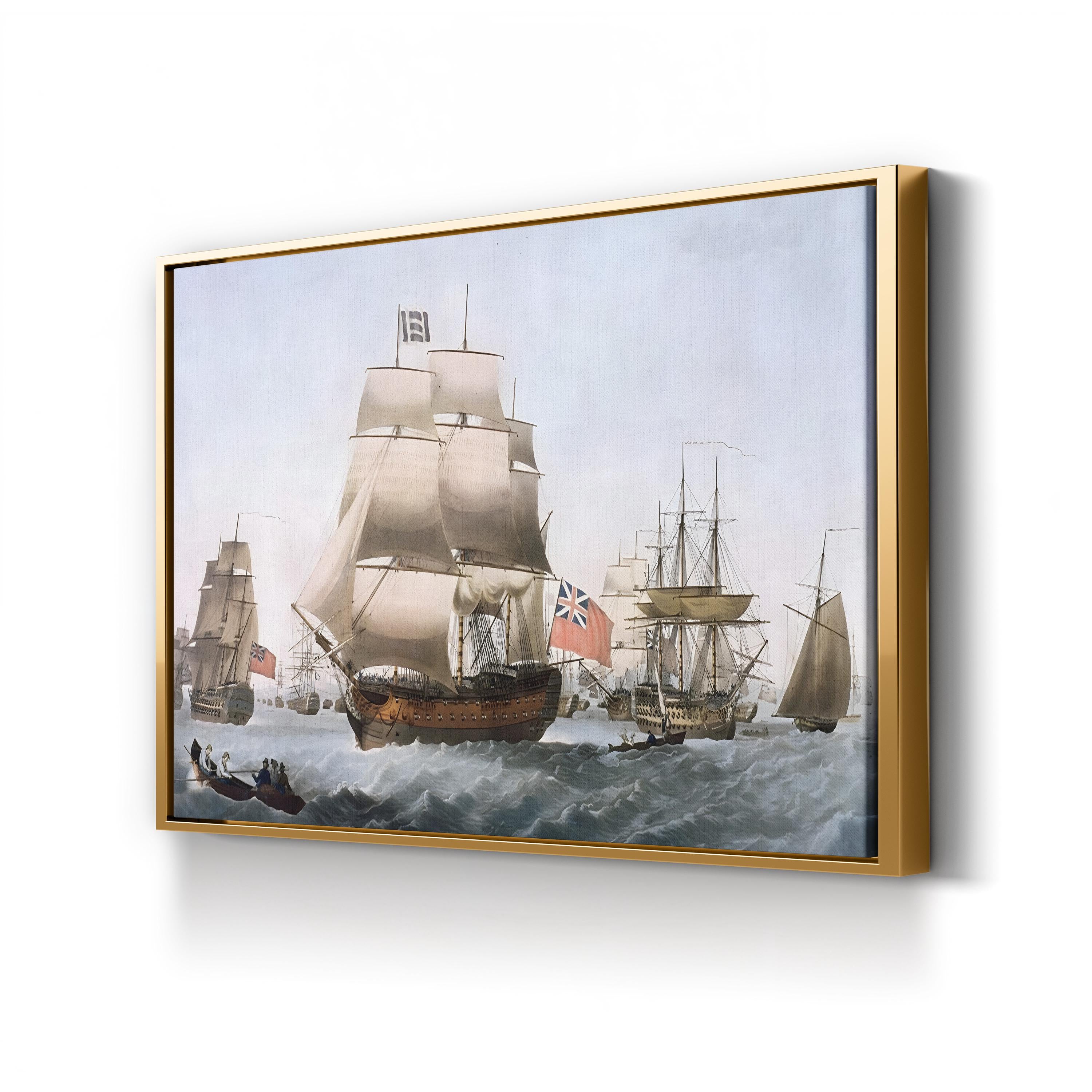 HMS Victory, 1806 British Warship Canvas Wall Art | English School Naval Painting