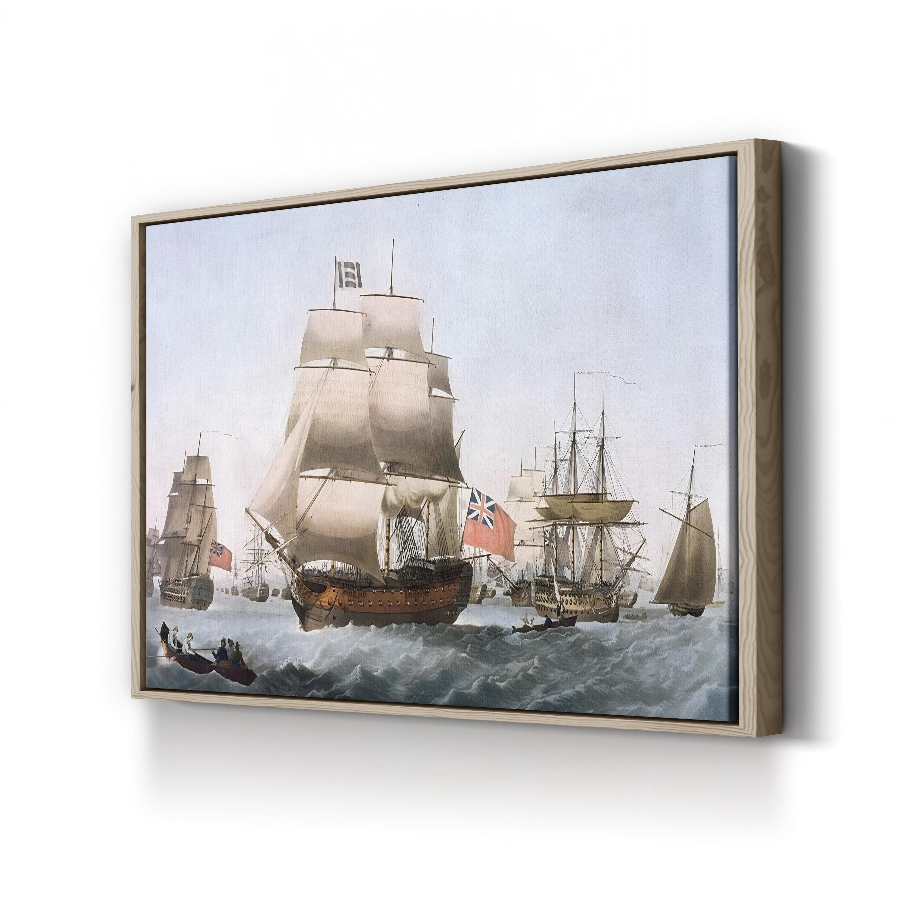 HMS Victory, 1806 British Warship Canvas Wall Art | English School Naval Painting