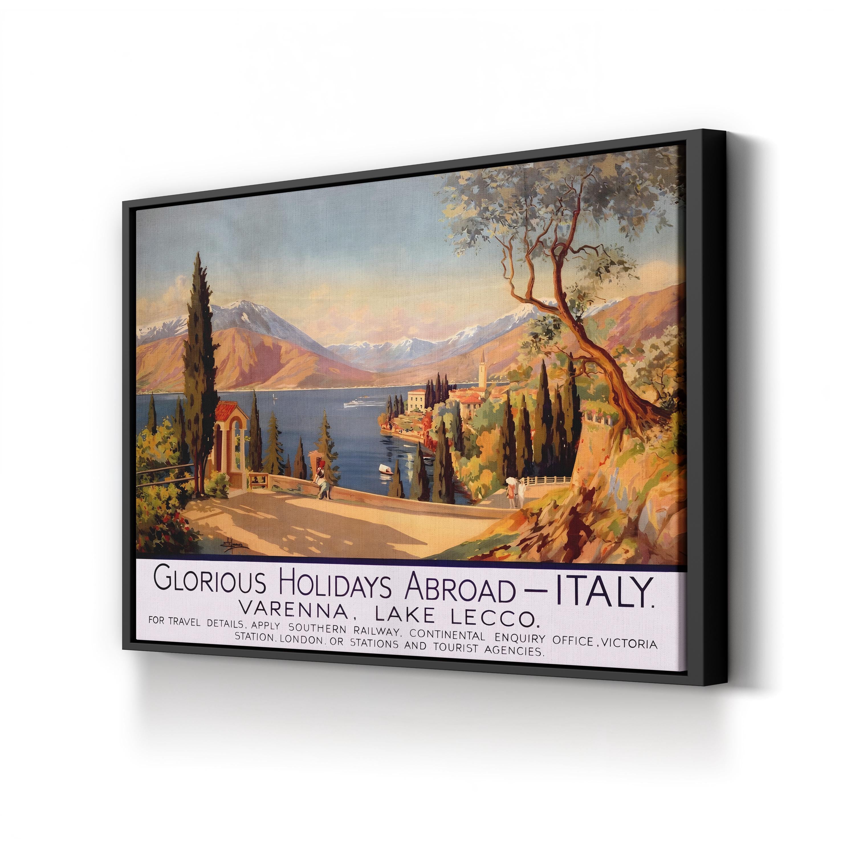 Italy Travel Poster, 1928 – Period Illustration Wall Art | Art Deco Canvas Print