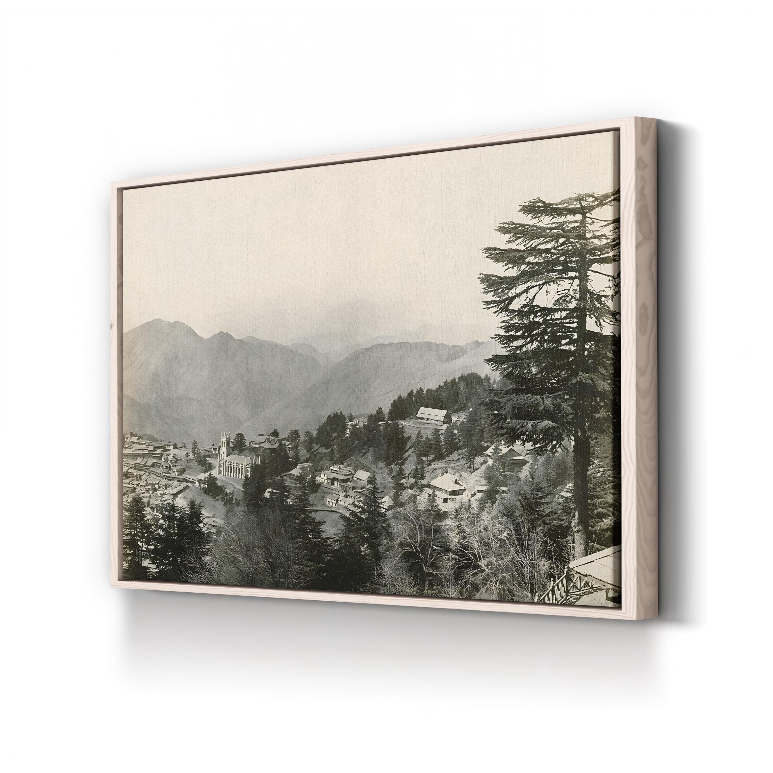 Shimla, India Himalayas – Vintage Photography Wall Art | 19th-Century Canvas Print