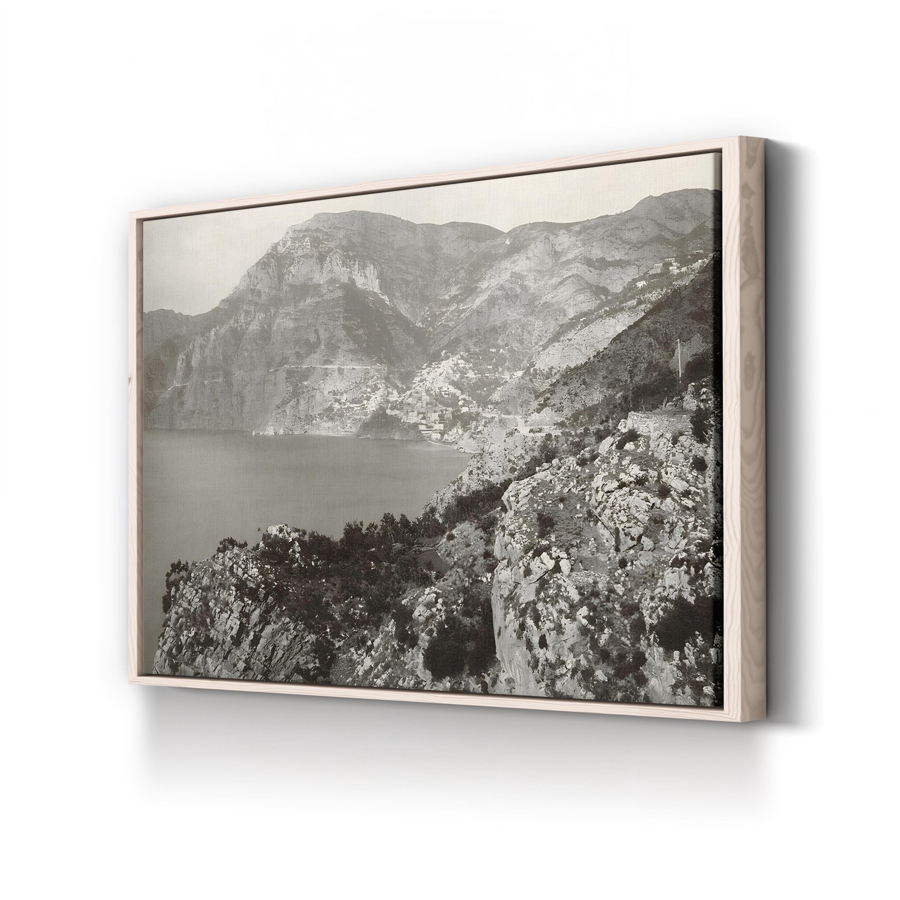 Vintage Positano Amalfi Coast – Period Illustration Wall Art | Mediterranean Canvas Print