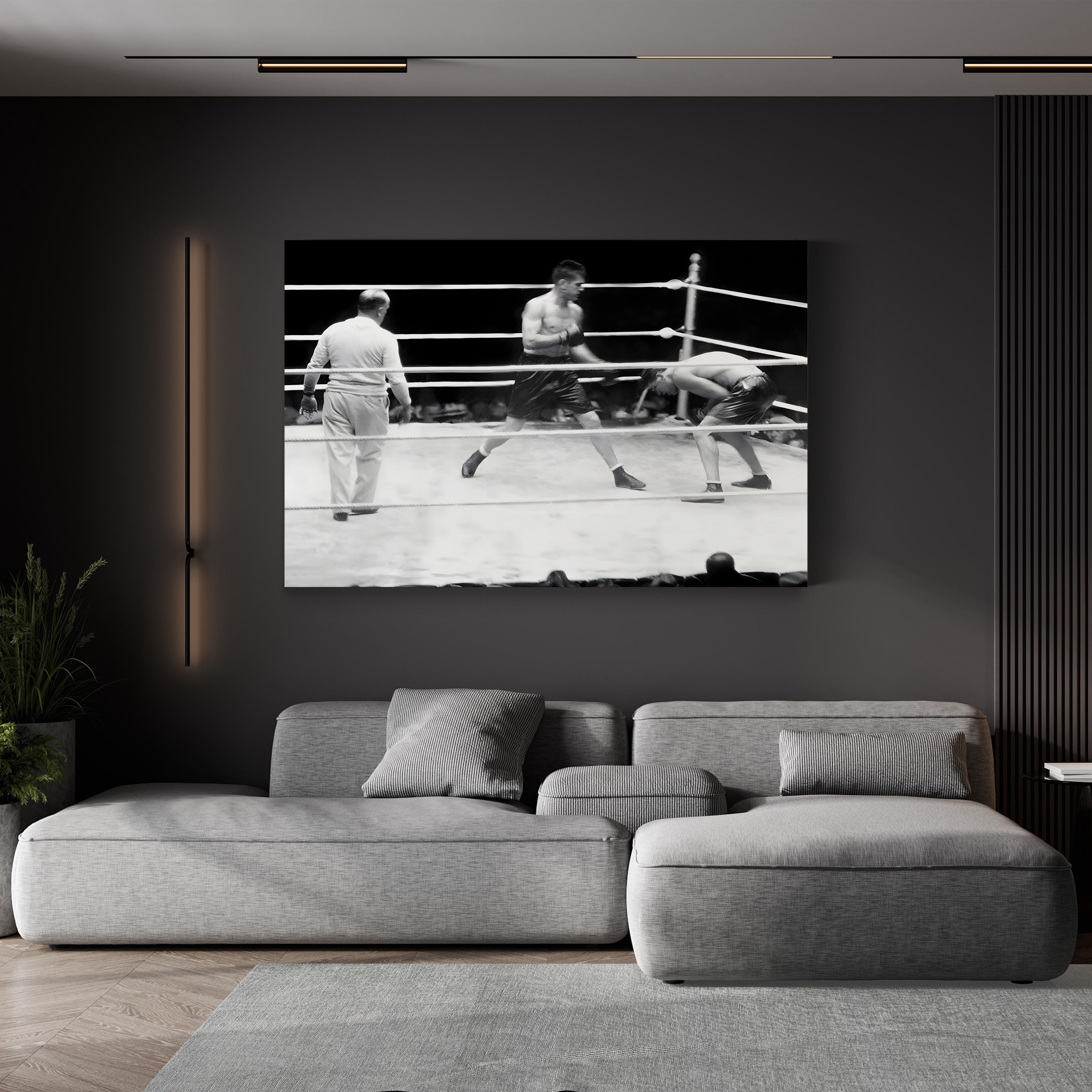 Jack Dempsey vs Gene Tunney 1926 Heavyweight Title Fight Boxing Wall Art