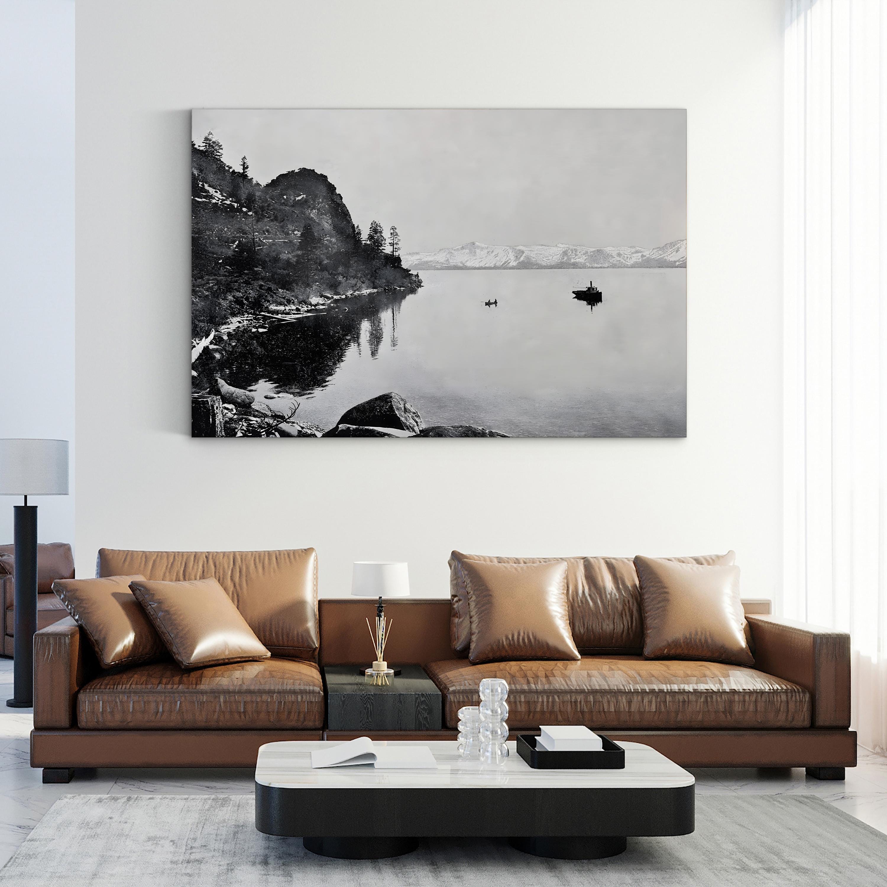 Lake Tahoe, 1890s – Vintage Photography Wall Art | Mountain Landscape Canvas Print