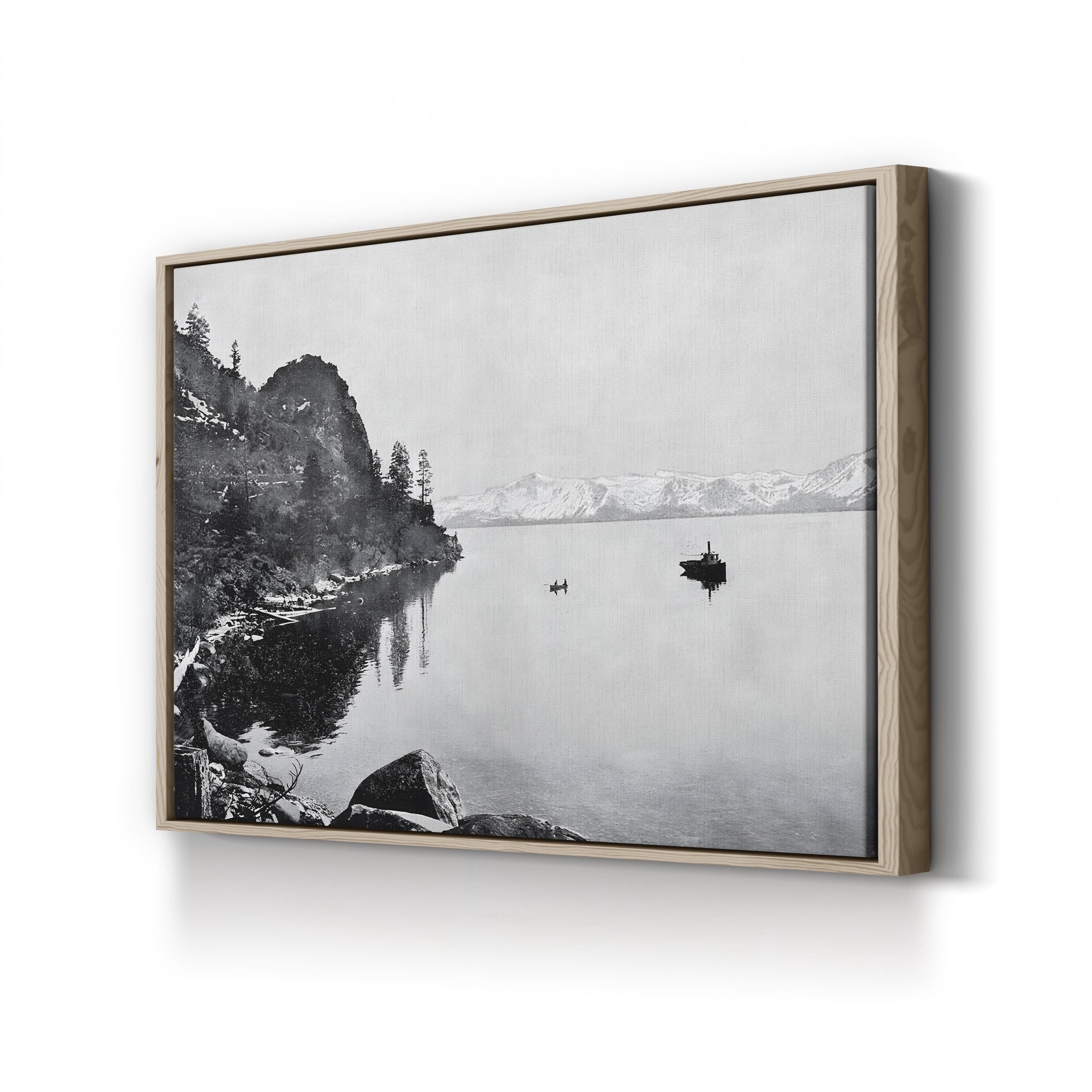 Lake Tahoe, 1890s – Vintage Photography Wall Art | Mountain Landscape Canvas Print