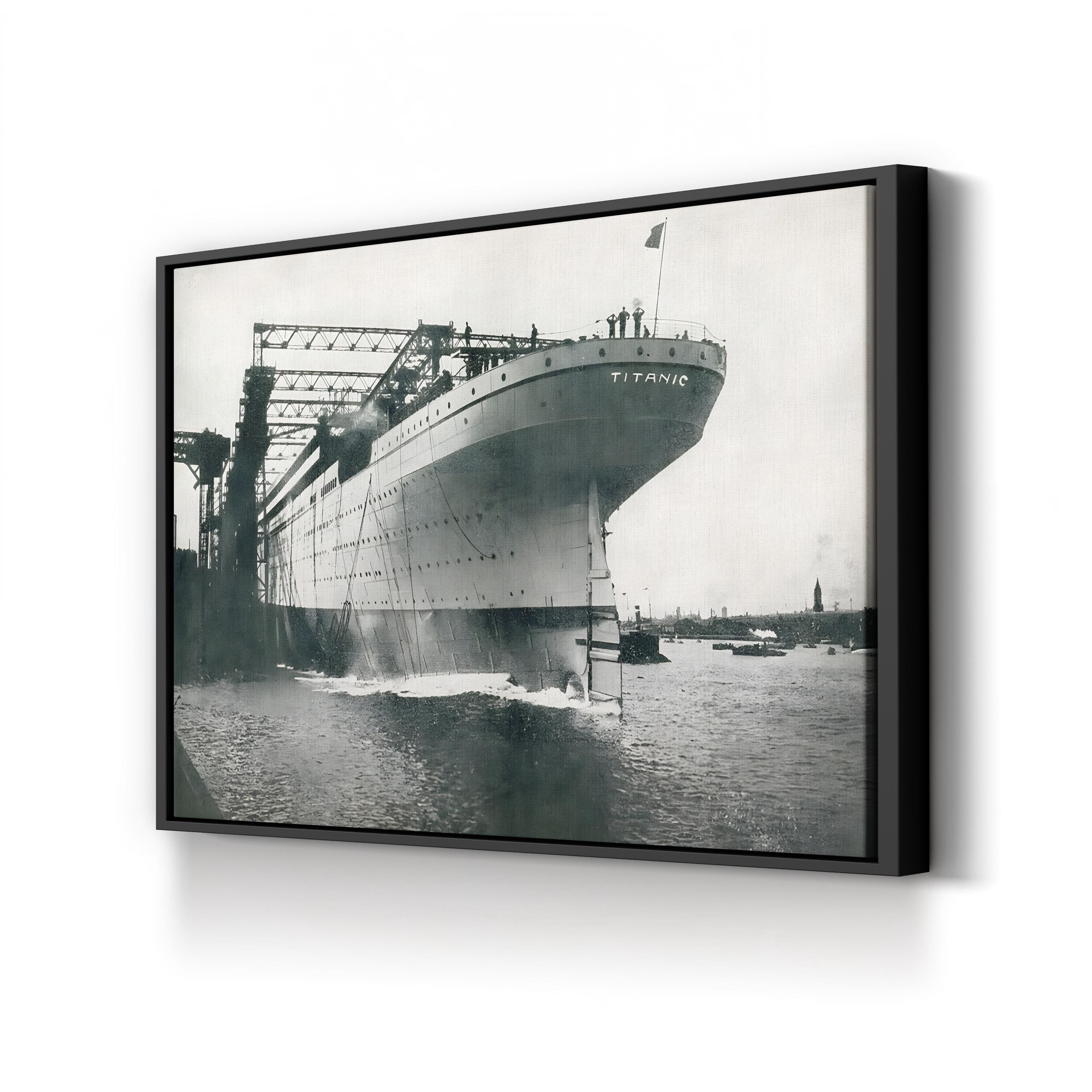 Titanic Launch Canvas Print – 1911 Belfast Historic Maritime Photography