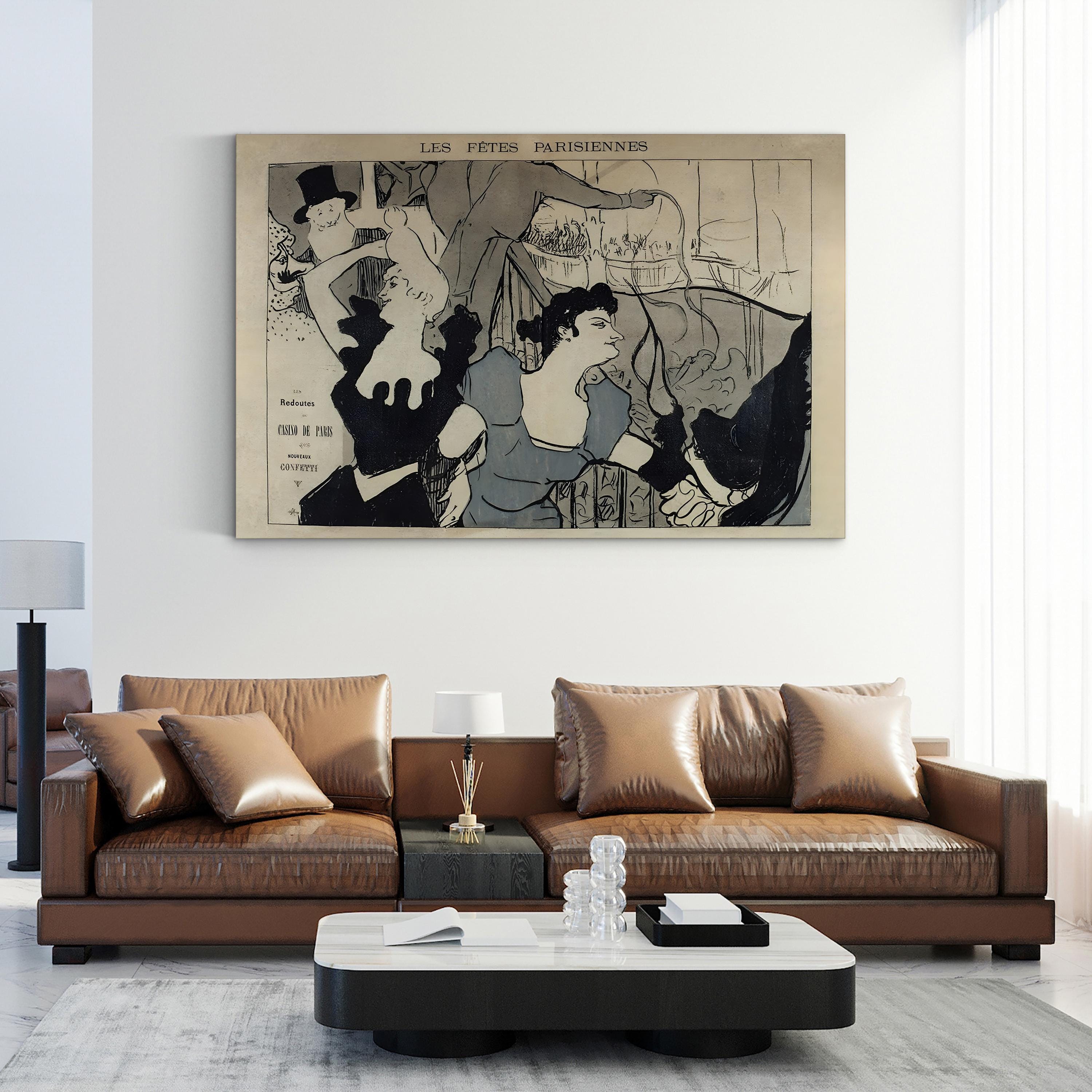 Lautrec Les Fêtes Parisiennes Wall Art |  French Poster Illustration Canvas