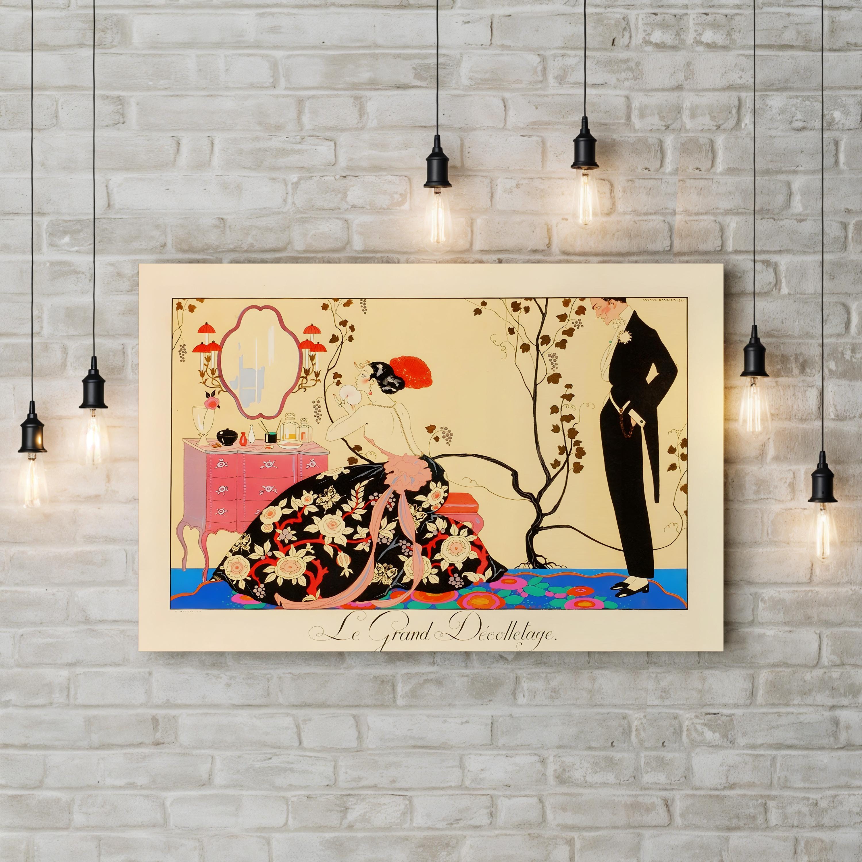 Le Grand Décolletage Fashion Poster – Period Illustration Wall Art | Vintage French Advertising Canvas Print