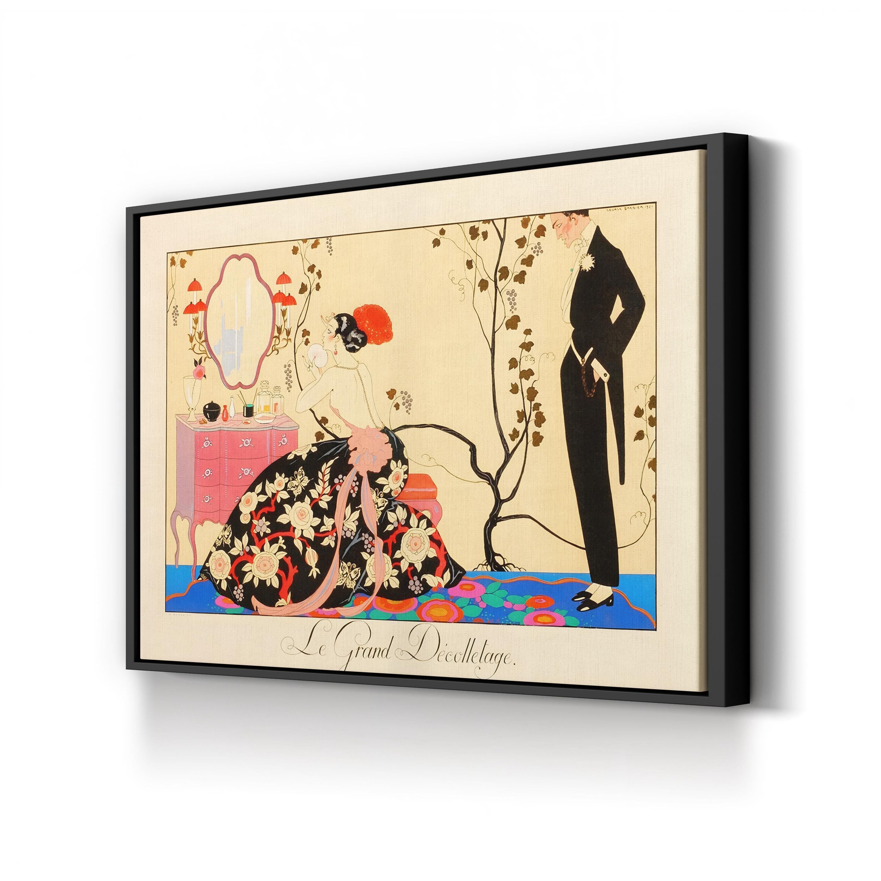 Le Grand Décolletage Fashion Poster – Period Illustration Wall Art | Vintage French Advertising Canvas Print
