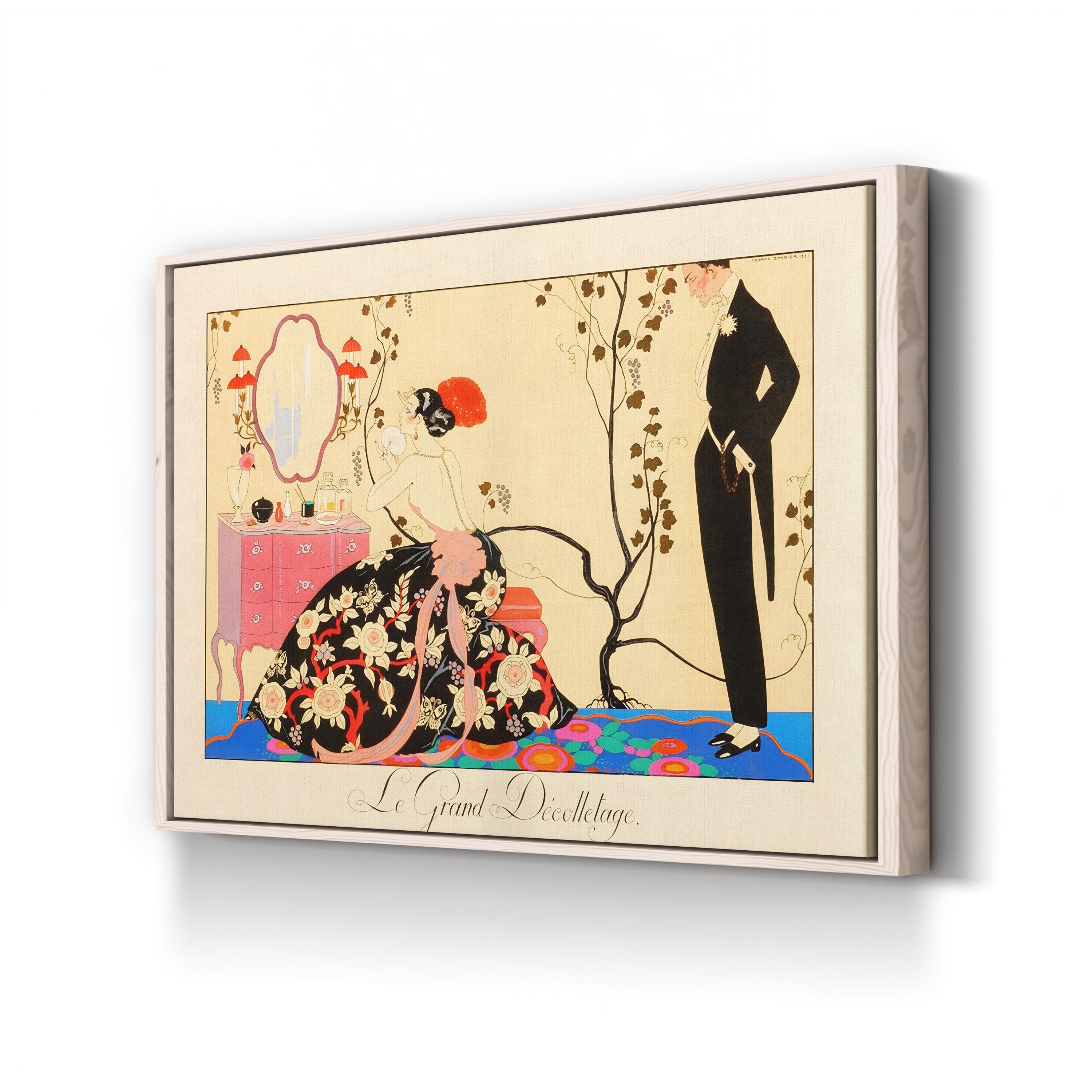 Le Grand Décolletage Fashion Poster – Period Illustration Wall Art | Vintage French Advertising Canvas Print