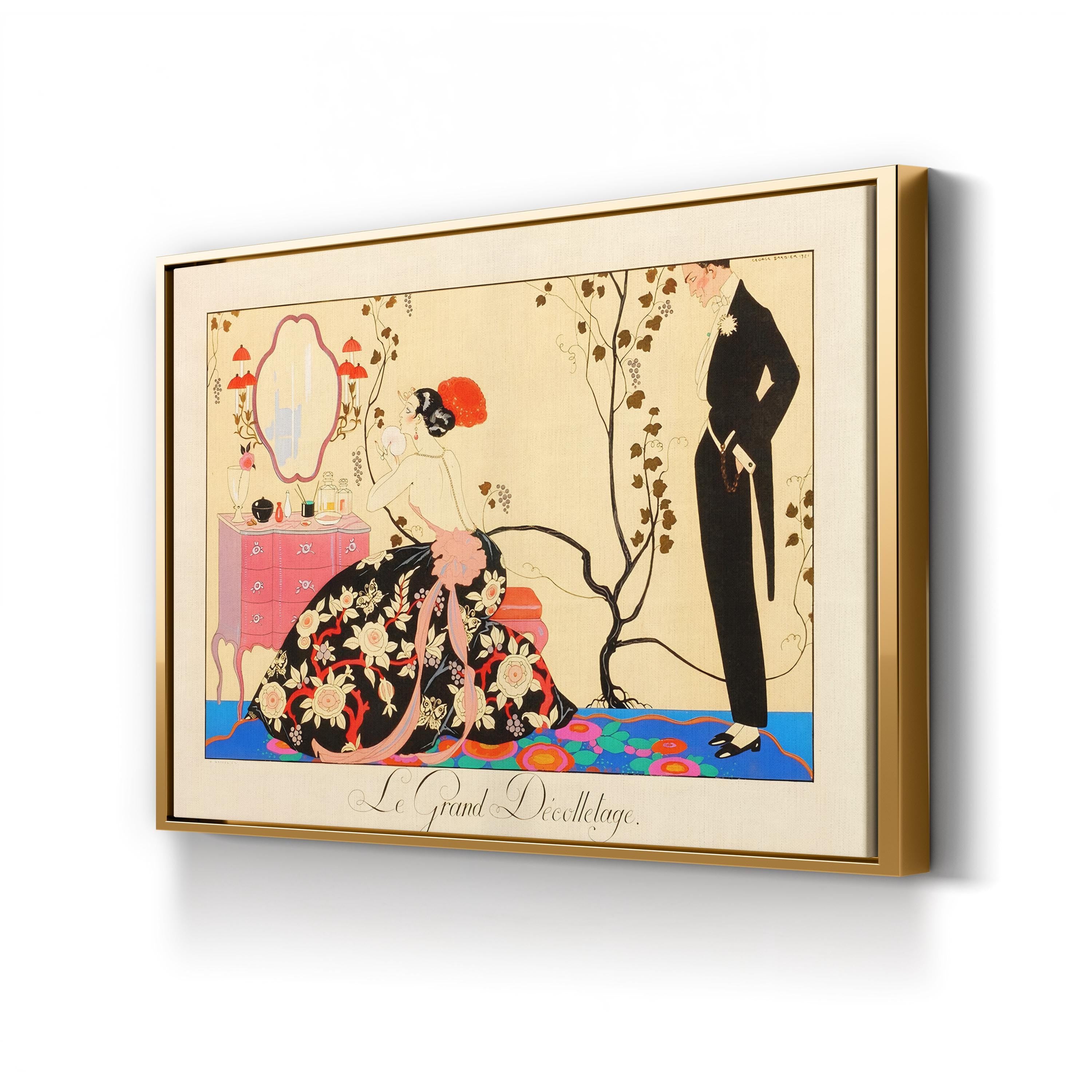 Le Grand Décolletage Fashion Poster – Period Illustration Wall Art | Vintage French Advertising Canvas Print