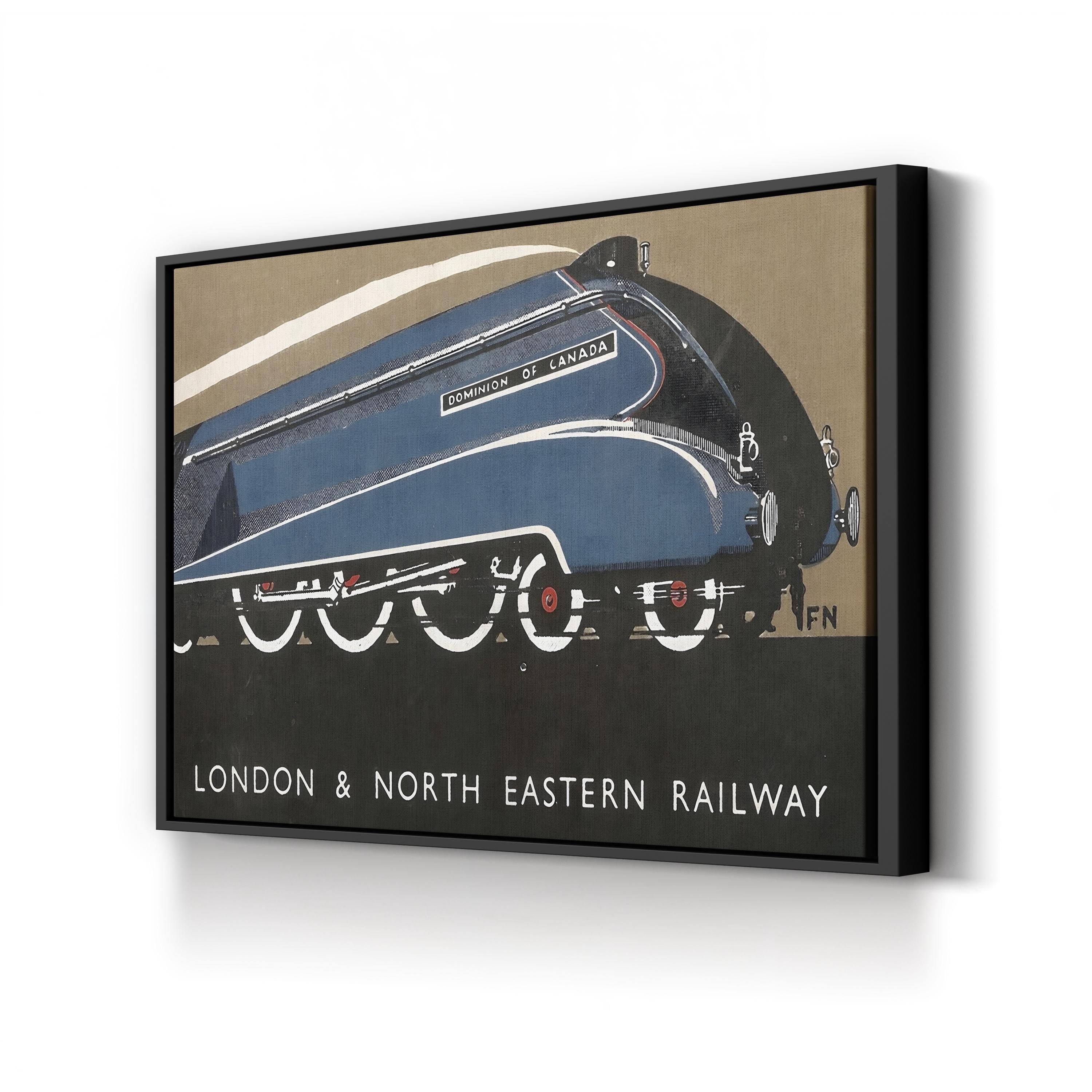 LNER Streamliner, 1930s – Period Illustration Wall Art | Art Deco Travel Canvas Print