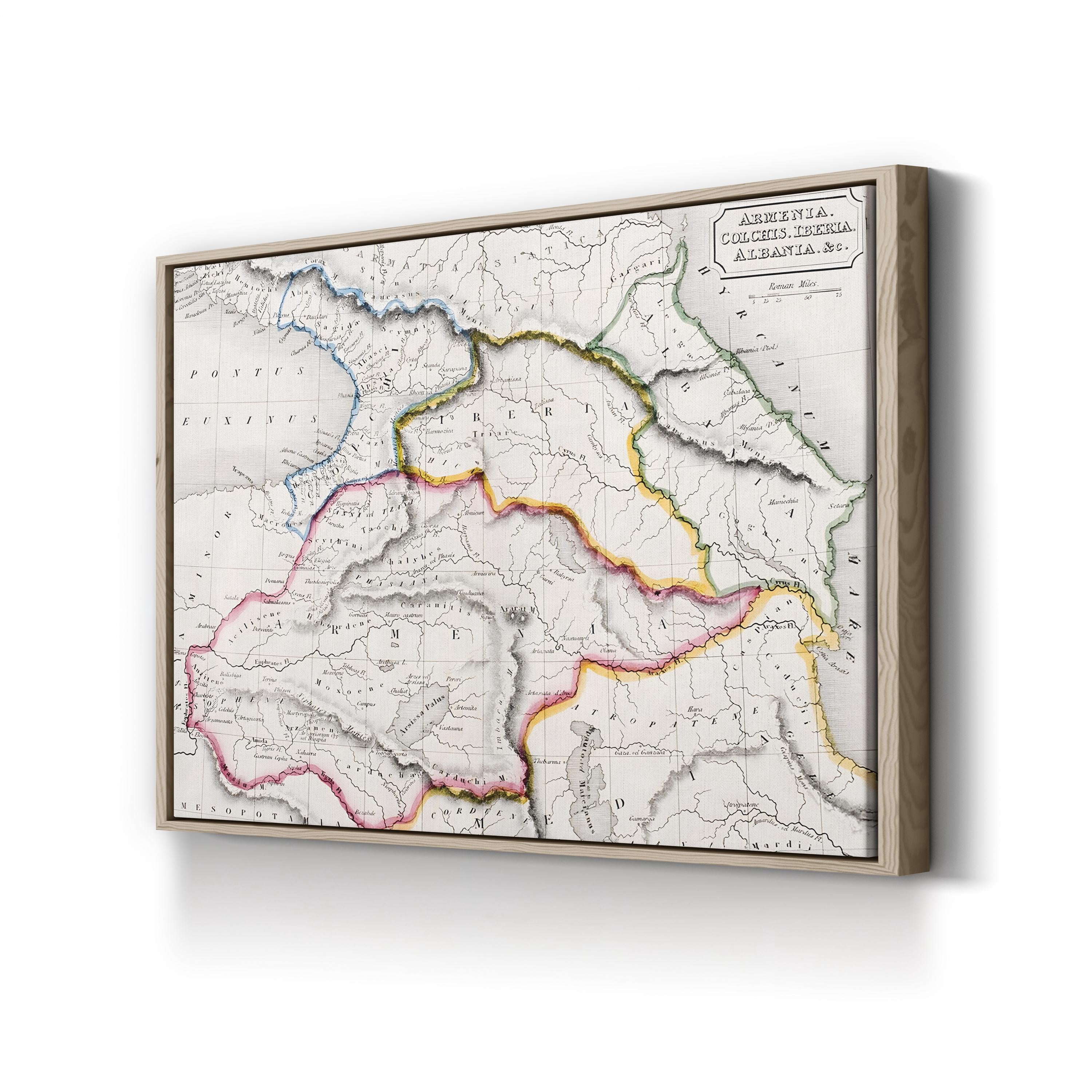 Map of Armenia, Colchis & Iberia – Period Illustration Wall Art | Antique Cartography Canvas Print
