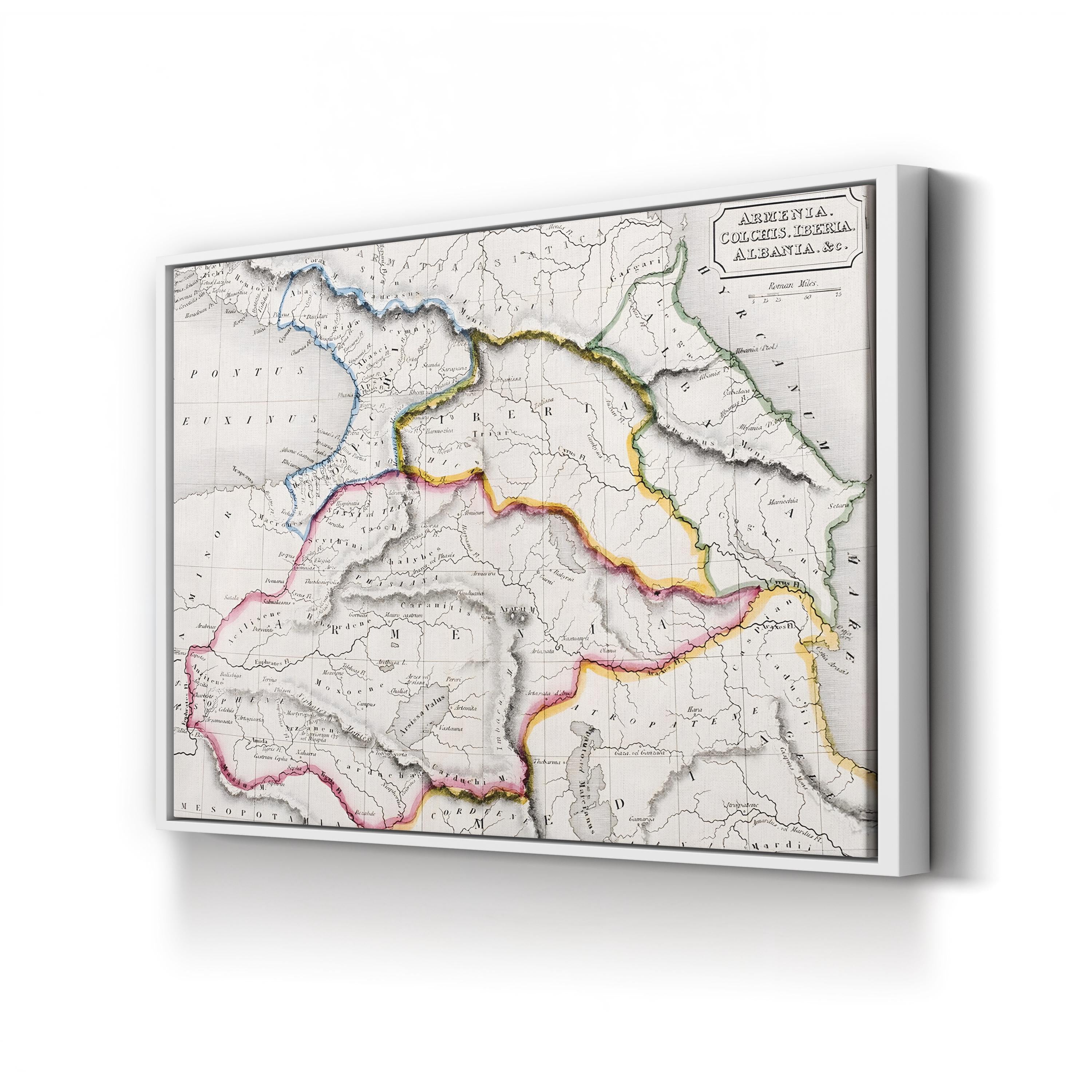 Map of Armenia, Colchis & Iberia – Period Illustration Wall Art | Antique Cartography Canvas Print