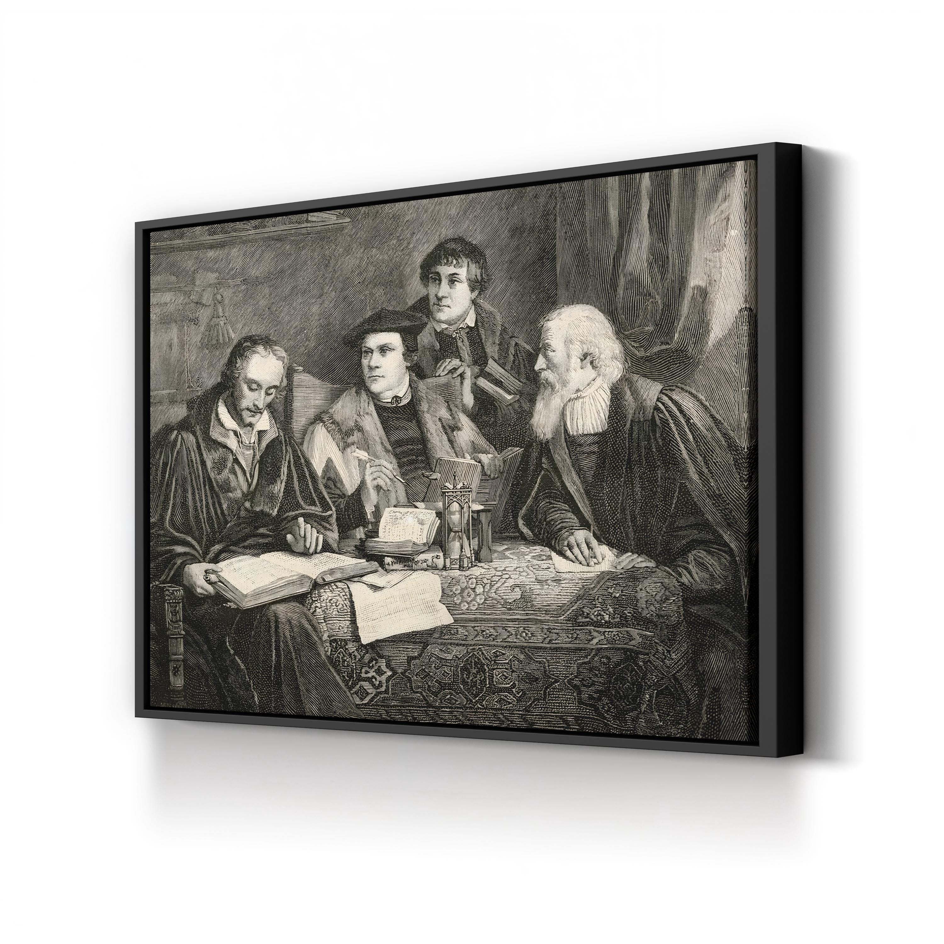 Martin Luther, Philipp Melancthon, Johann Bugenhagen, and Caspar Cruciger Wall Art P. A. LaBouchere