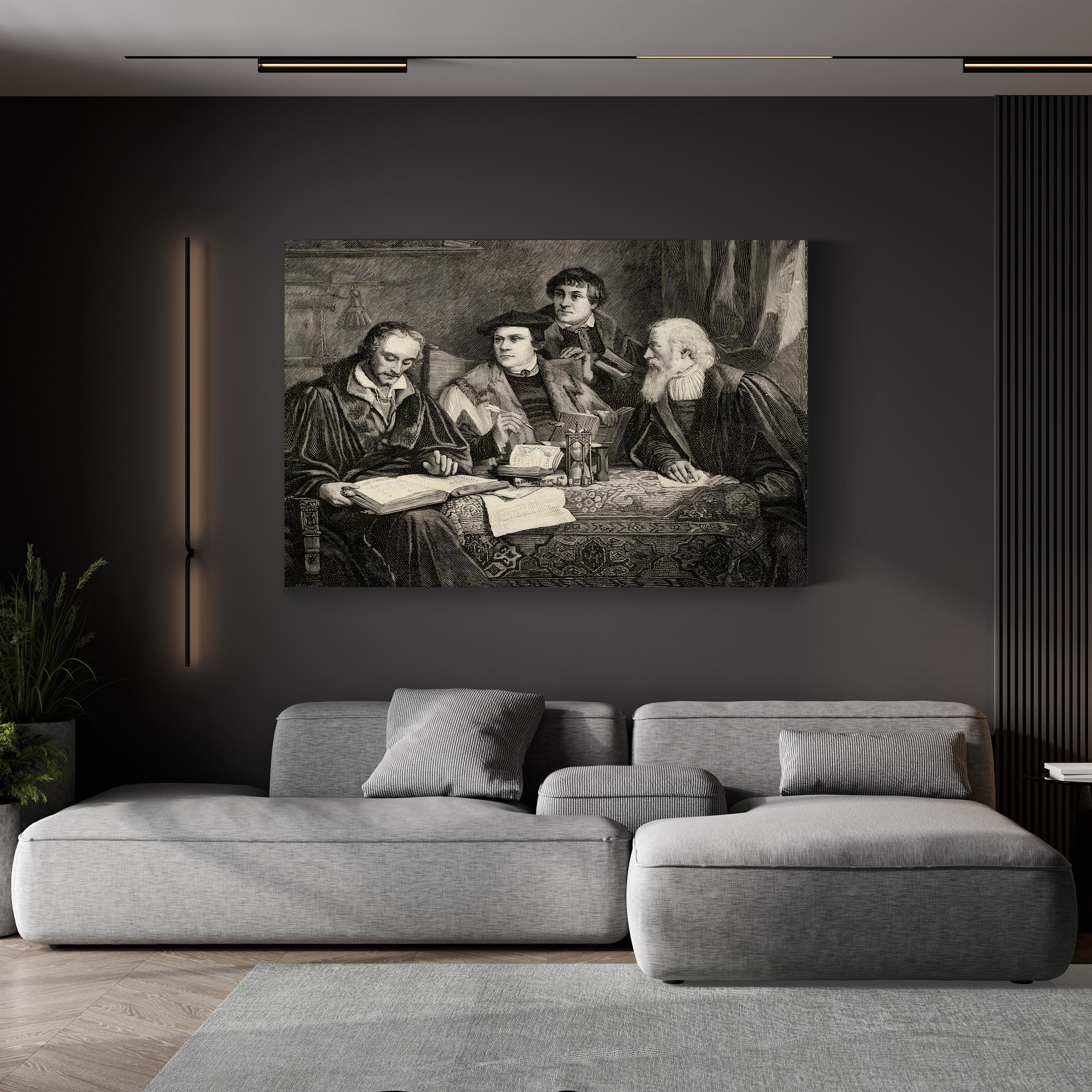 Martin Luther, Philipp Melancthon, Johann Bugenhagen, and Caspar Cruciger Wall Art P. A. LaBouchere