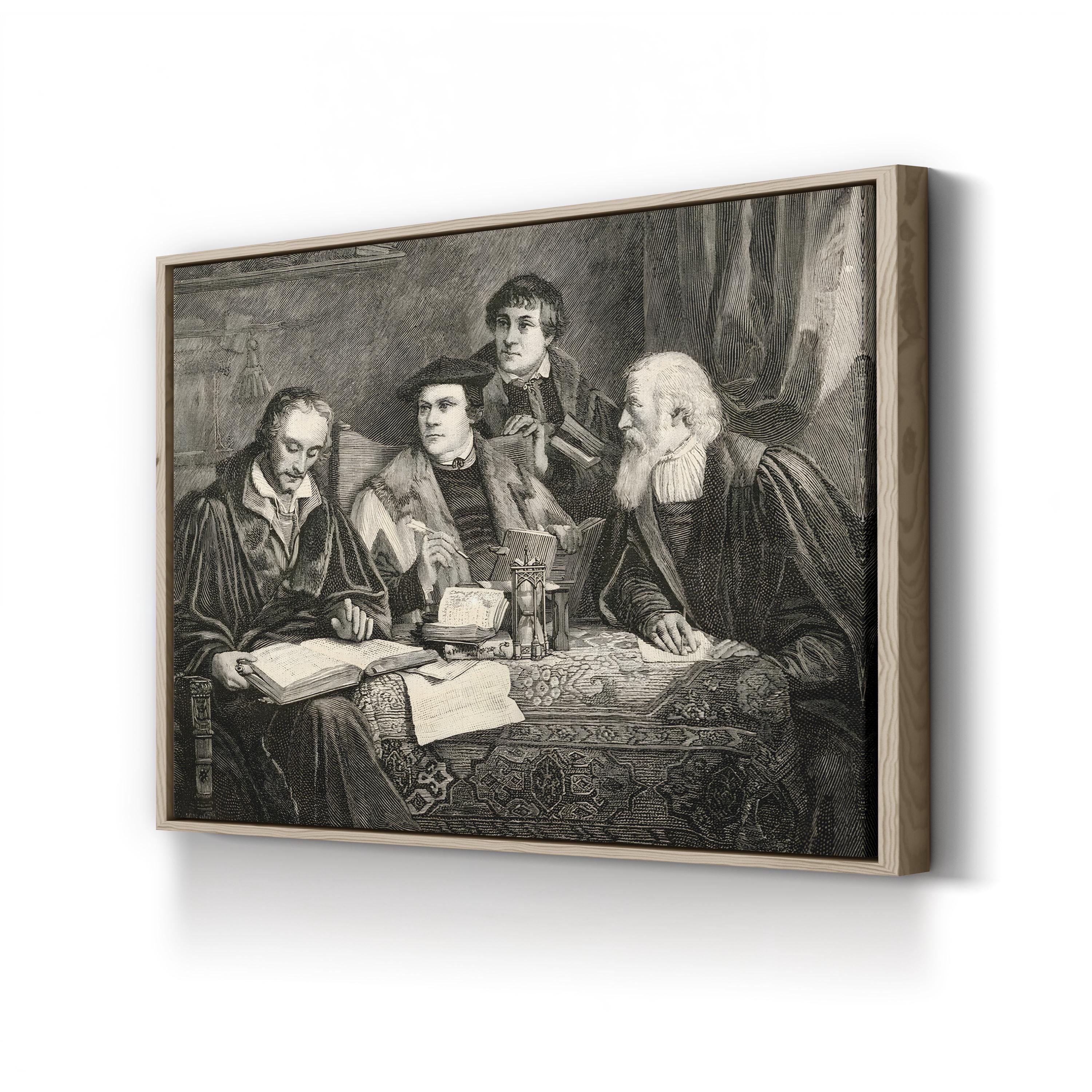 Martin Luther, Philipp Melancthon, Johann Bugenhagen, and Caspar Cruciger Wall Art P. A. LaBouchere