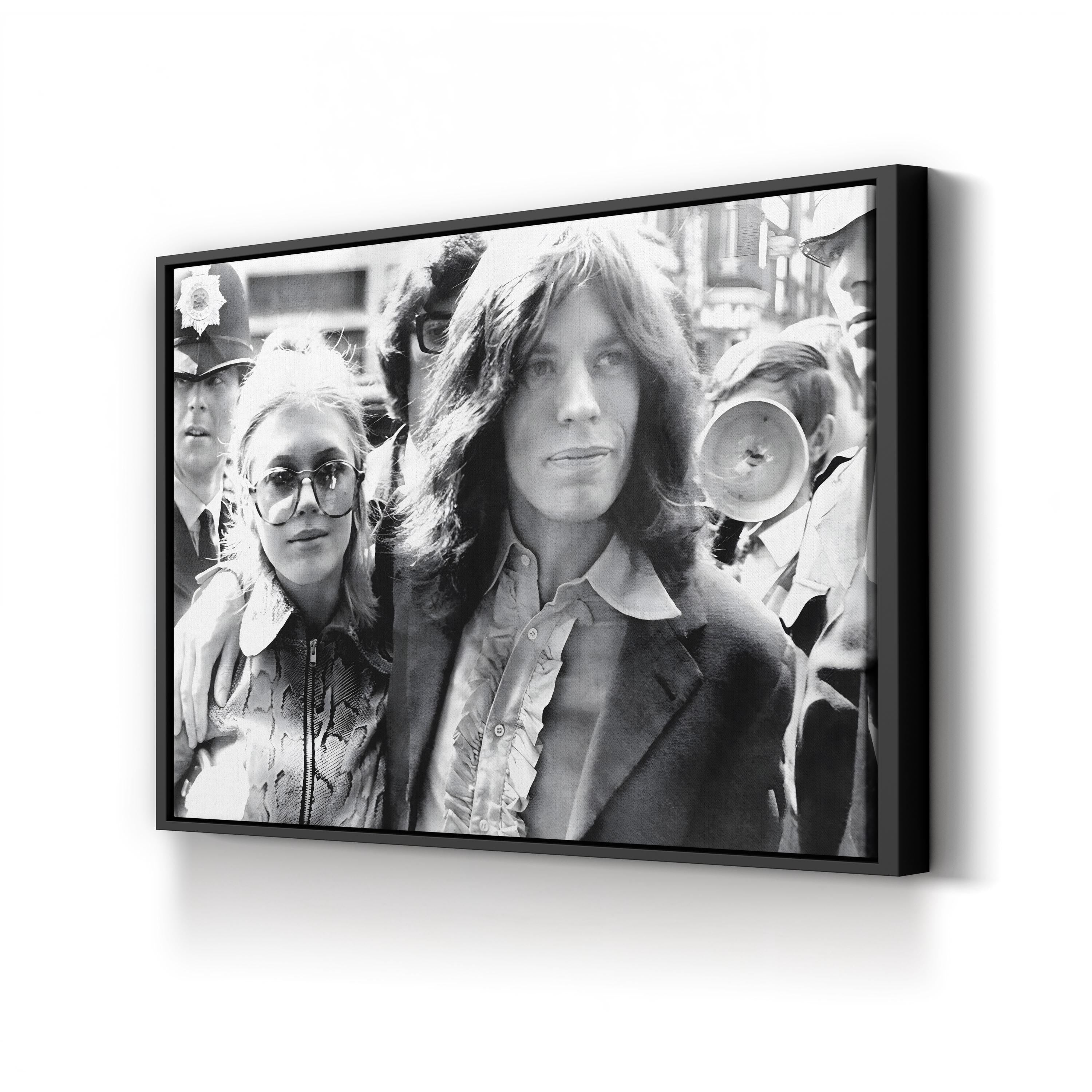 Mick Jagger & Marianne Faithfull 1969 – Vintage Photography Wall Art | Black & White Music Canvas Print