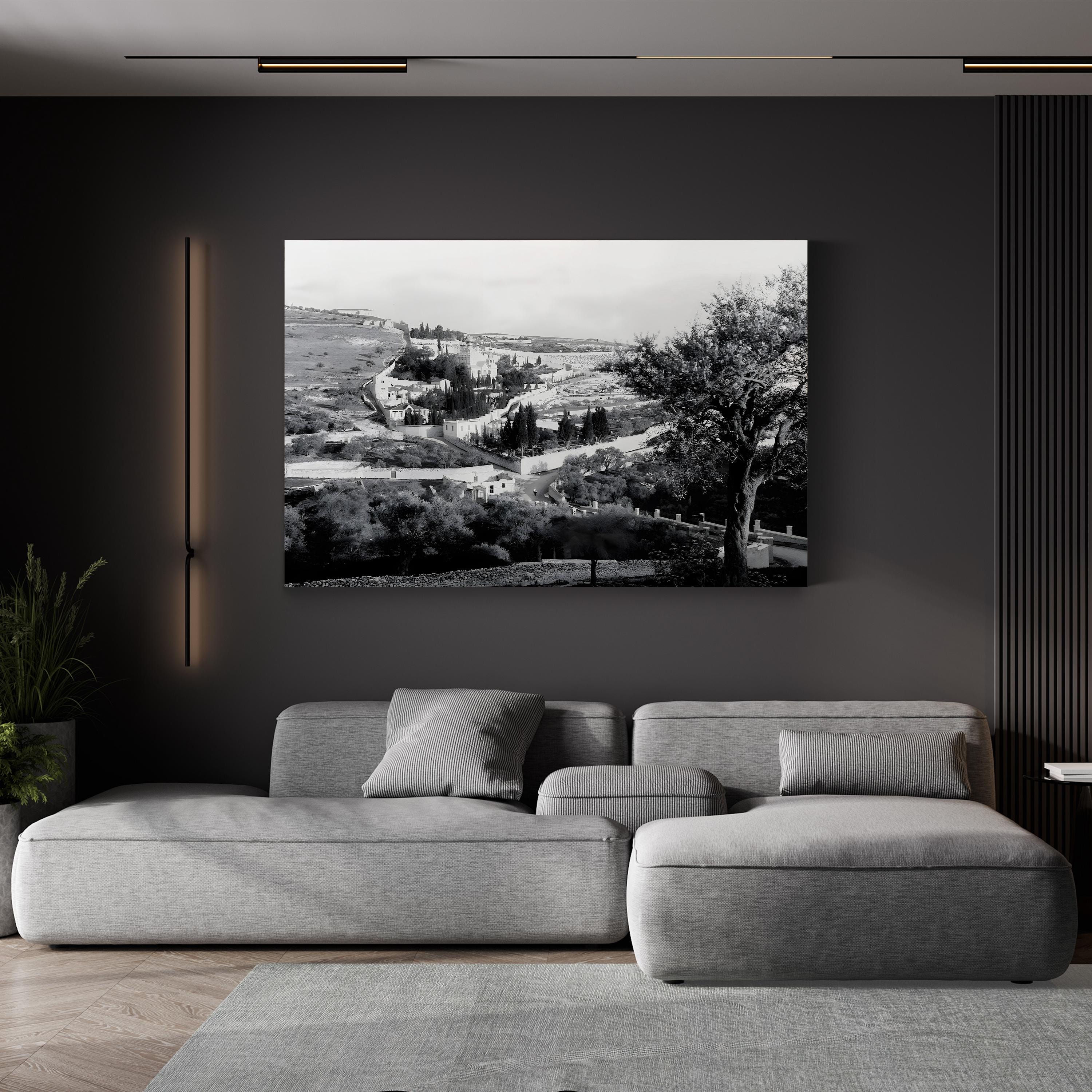 Mount of Olives, Jerusalem c.1900 – Vintage Photography Wall Art | Holy Land Canvas Print