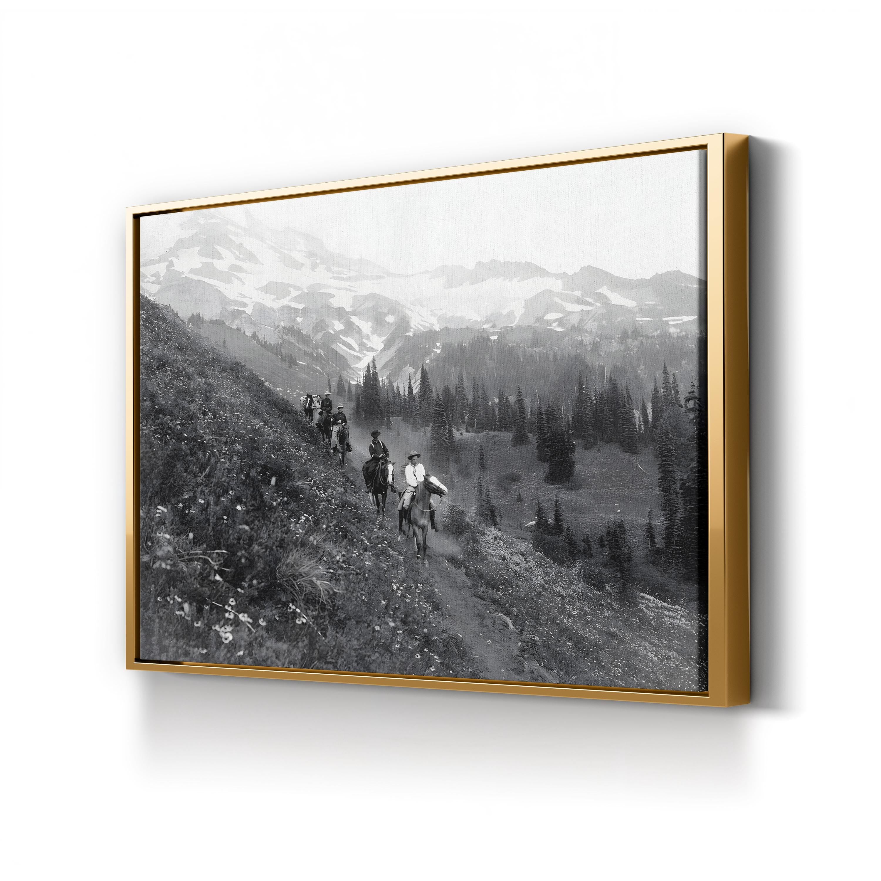 Mount Rainier National Park – Vintage Photography Wall Art | Mountain Landscape Canvas Print