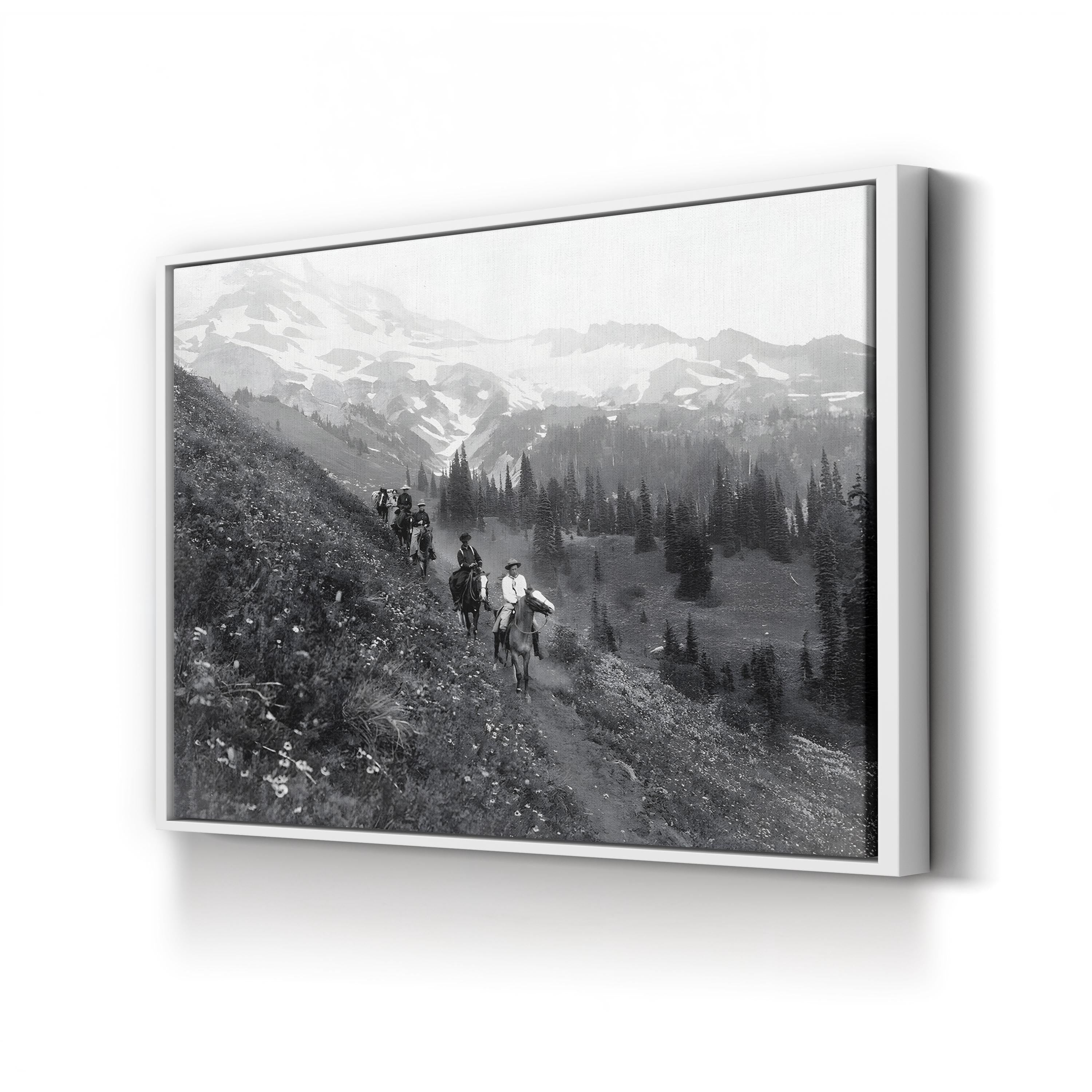 Mount Rainier National Park – Vintage Photography Wall Art | Mountain Landscape Canvas Print