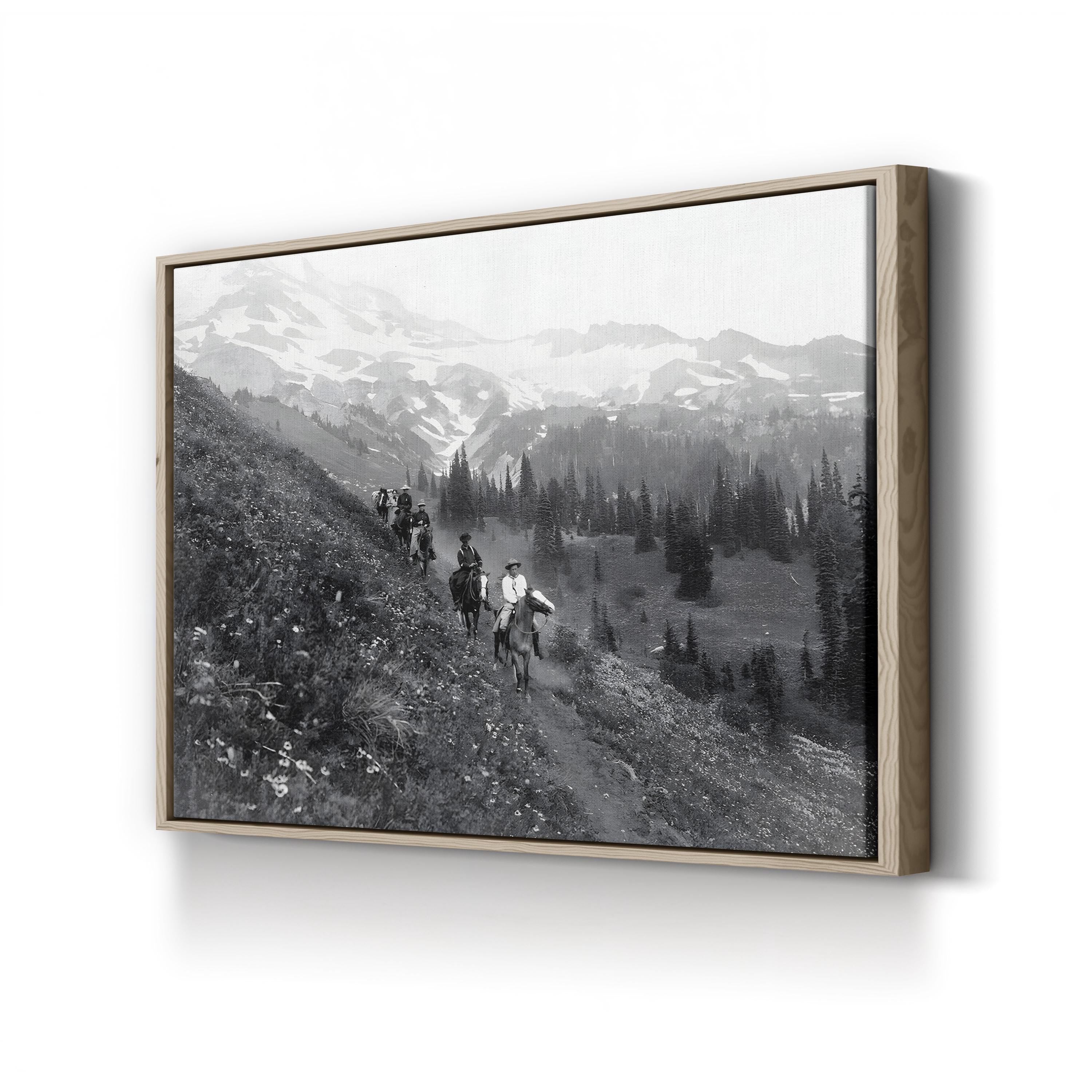 Mount Rainier National Park – Vintage Photography Wall Art | Mountain Landscape Canvas Print