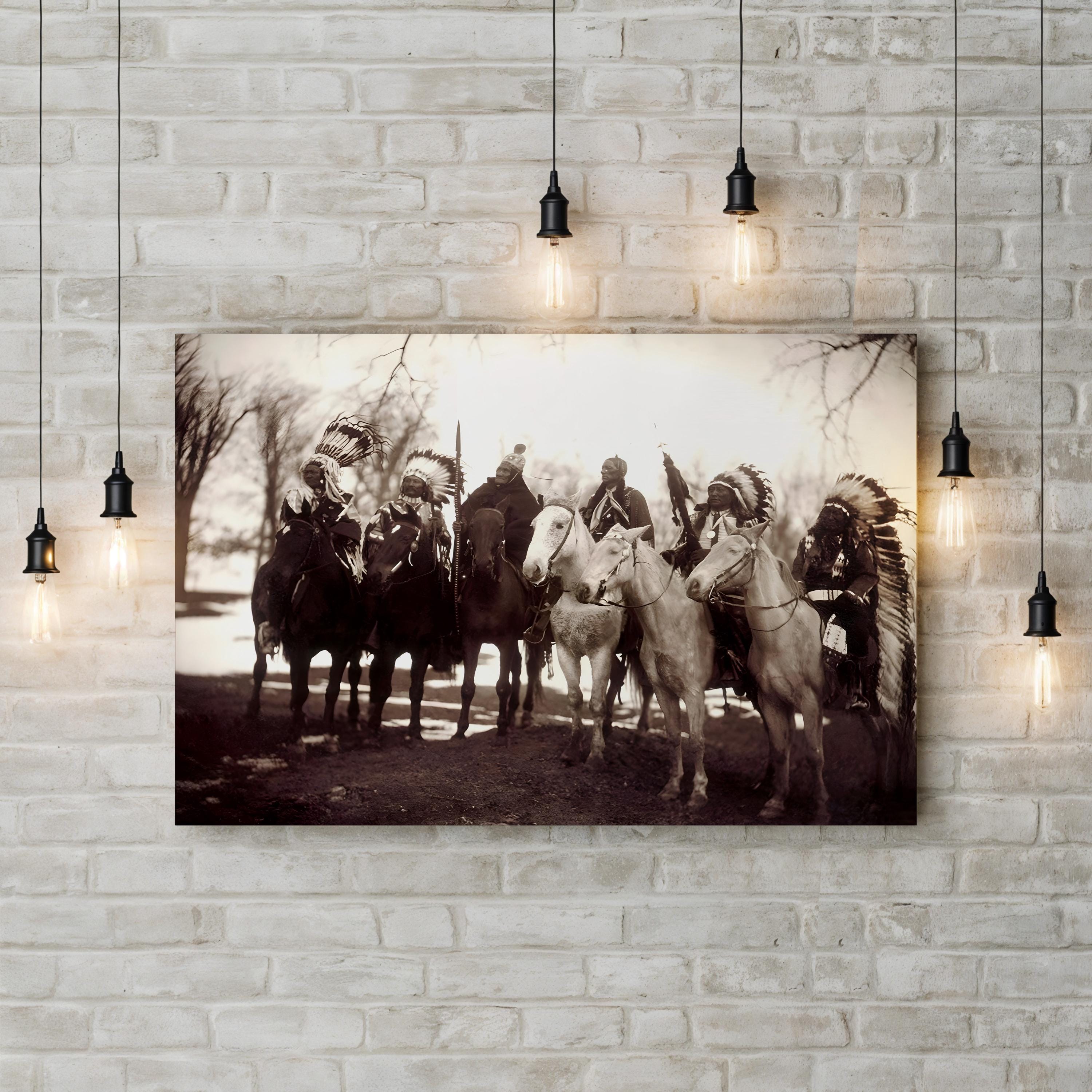 Native American Chiefs, c.1900 – Edward S. Curtis Vintage Photographic Wall Art