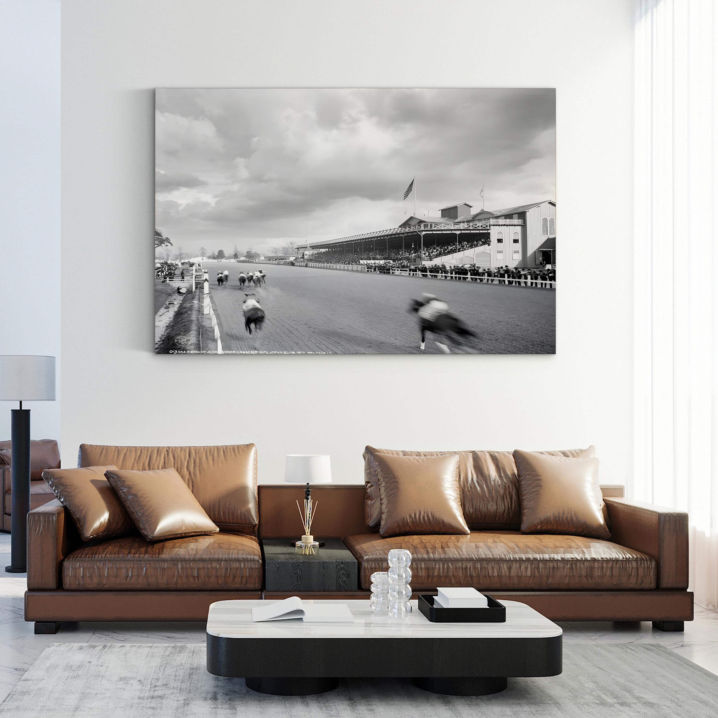 New Orleans Horse Race, c.1906 – Vintage Photography Wall Art | Equestrian Canvas Print