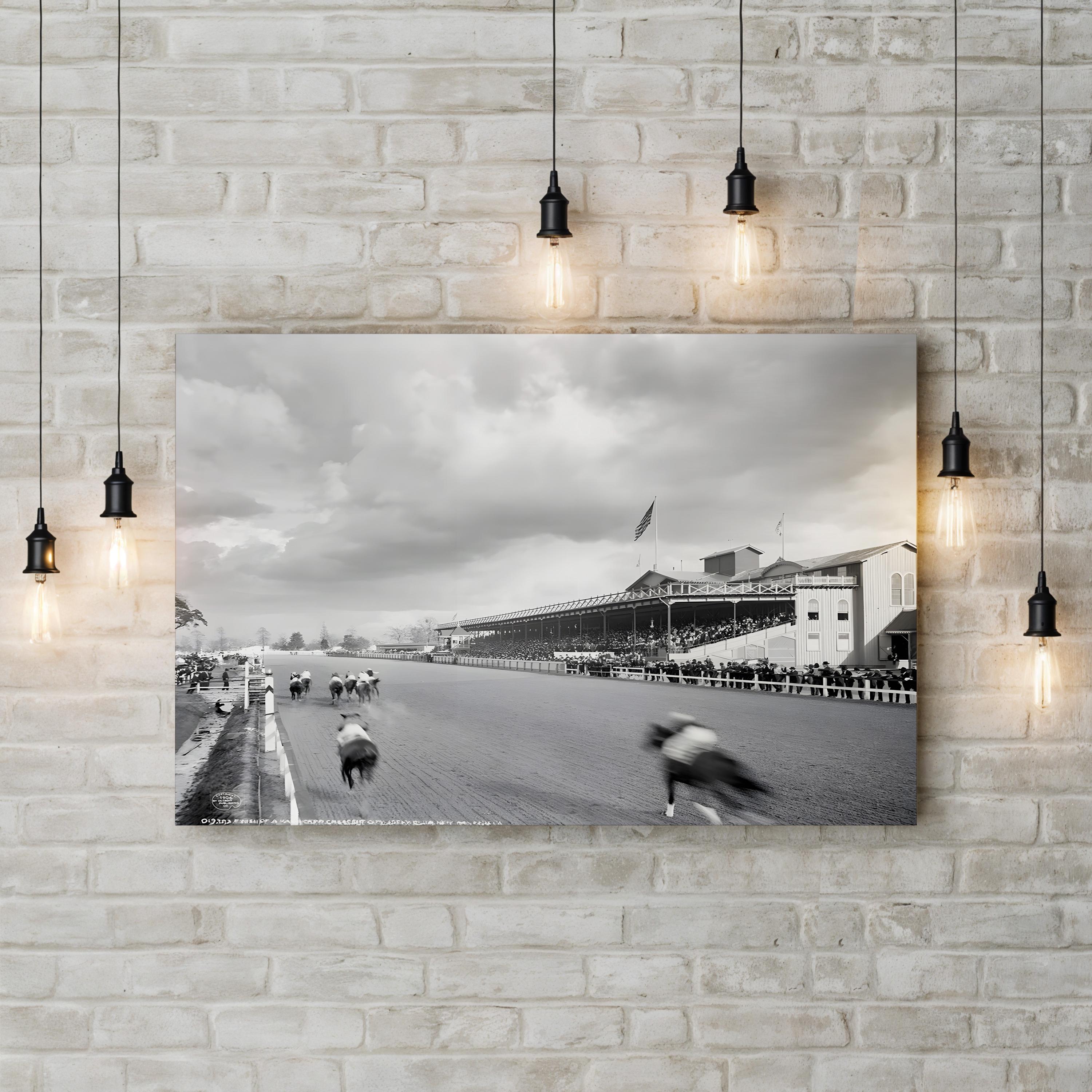 New Orleans Horse Race, c.1906 – Vintage Photography Wall Art | Equestrian Canvas Print