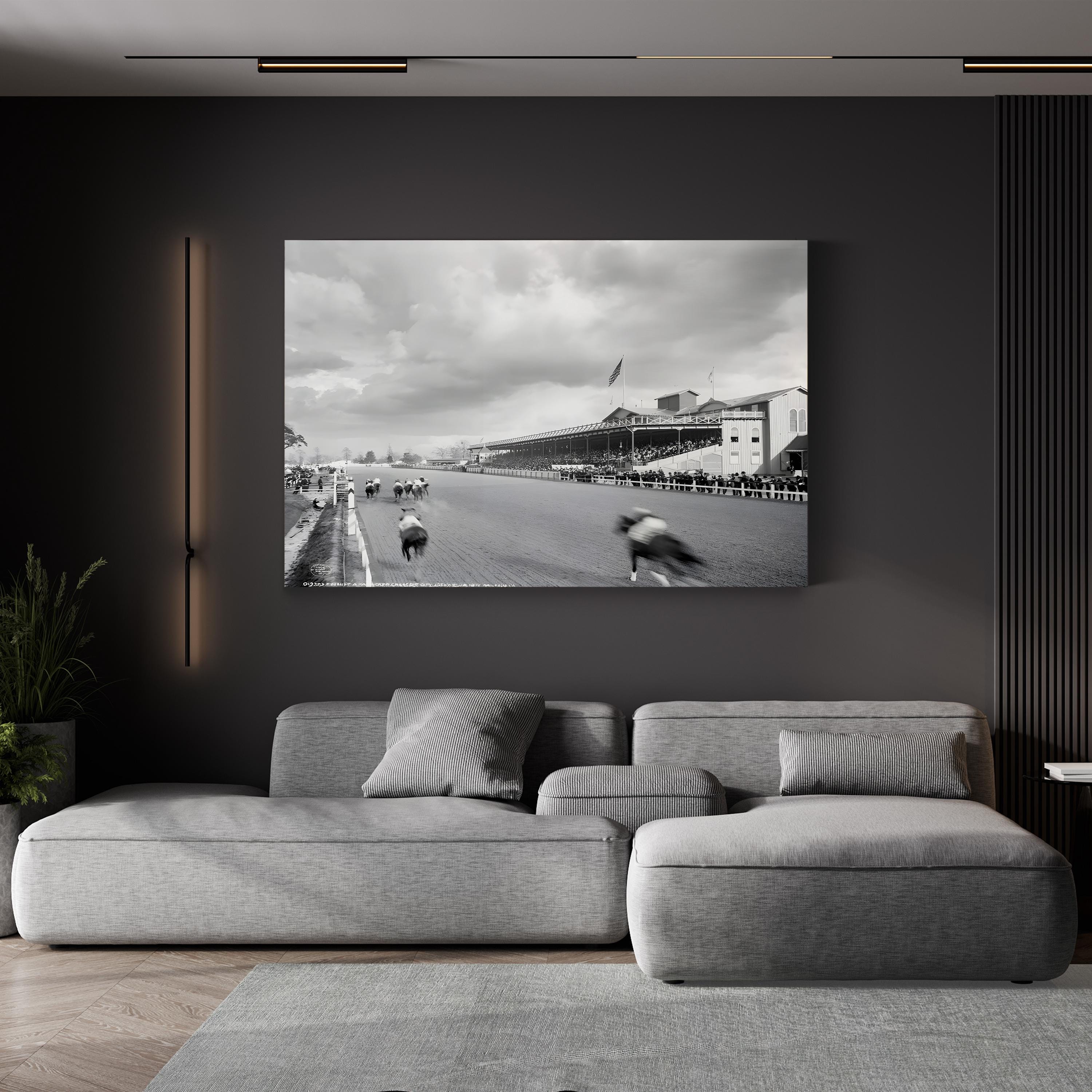 New Orleans Horse Race, c.1906 – Vintage Photography Wall Art | Equestrian Canvas Print