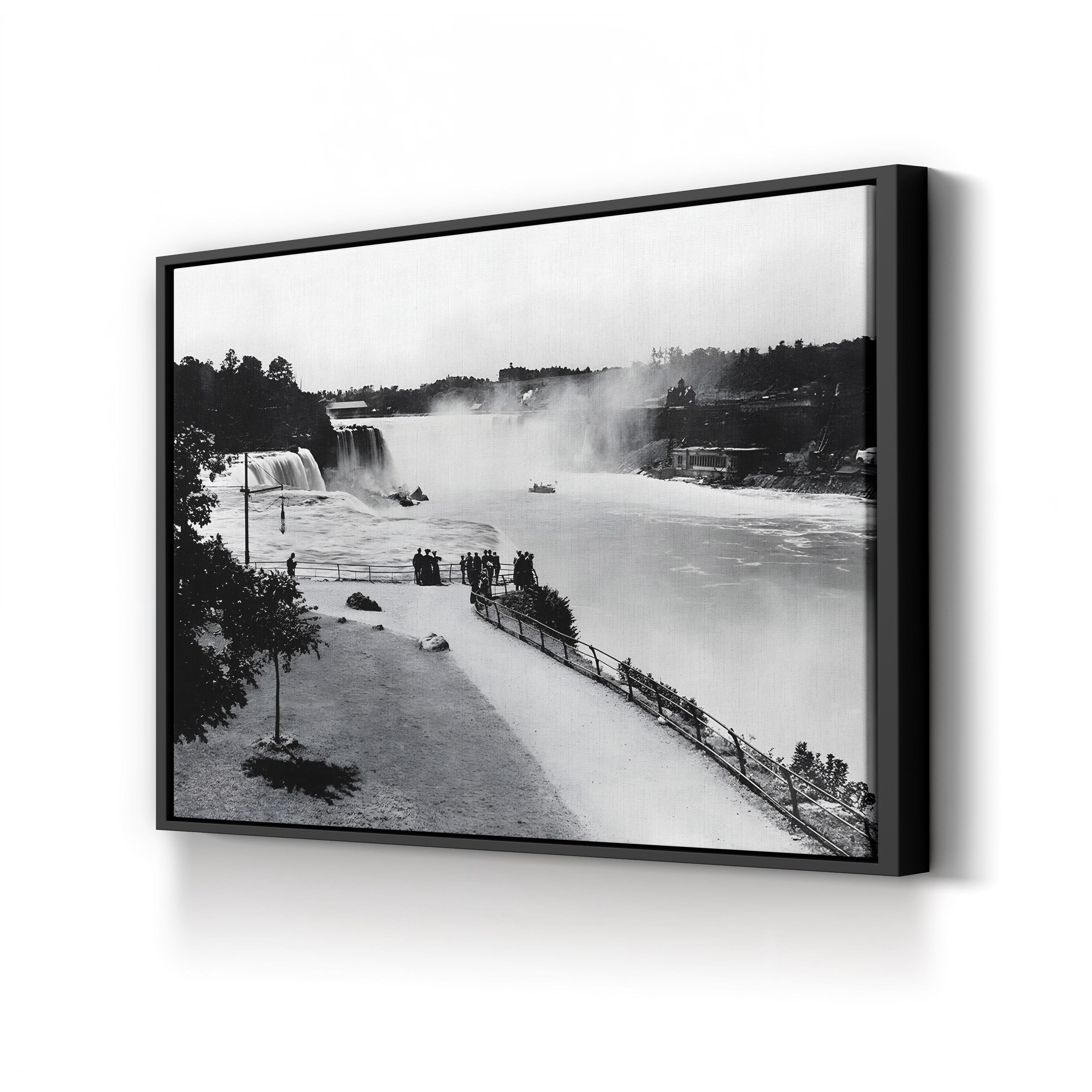 Niagara Falls, 1905 – Vintage Black and White Scenic Photograph Wall Art