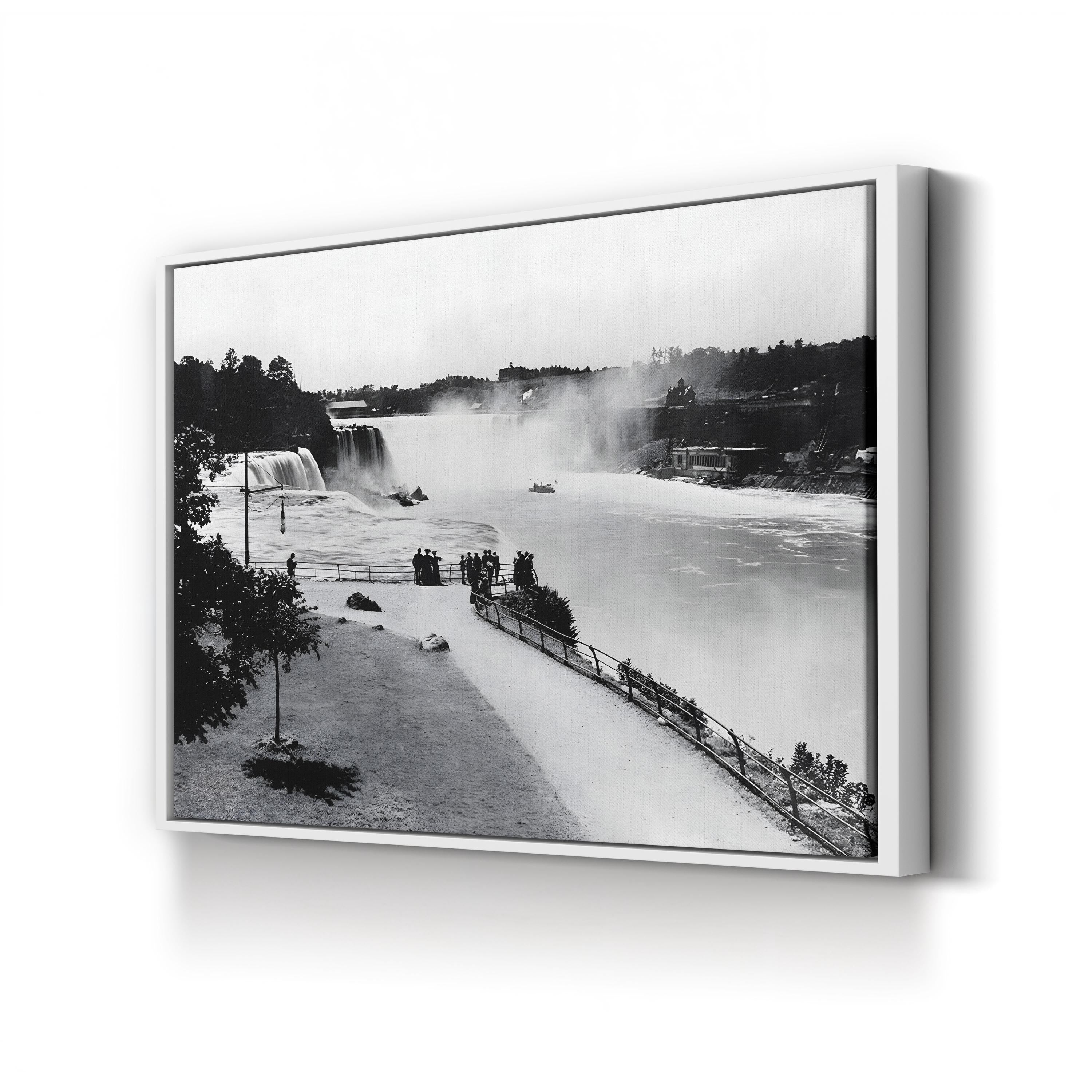 Niagara Falls, 1905 – Vintage Black and White Scenic Photograph Wall Art