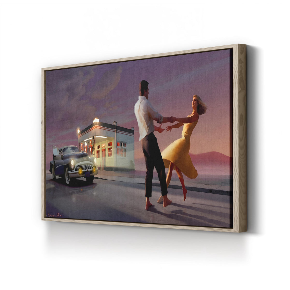 Night Dance by Chris Consani canvas print in Oak Framed Canvas