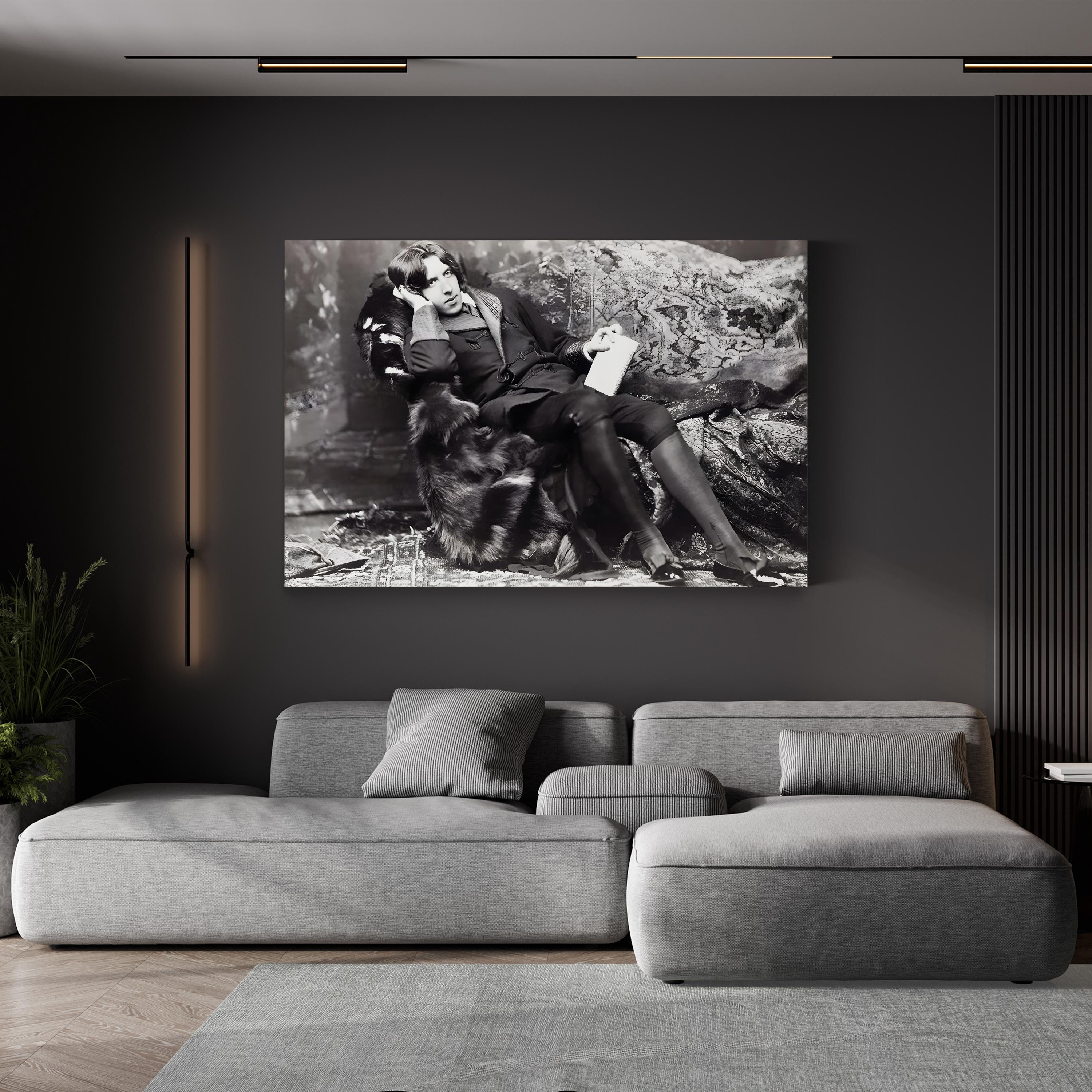 Oscar Wilde – Black and White Portrait Wall Art by Napoleon Sarony